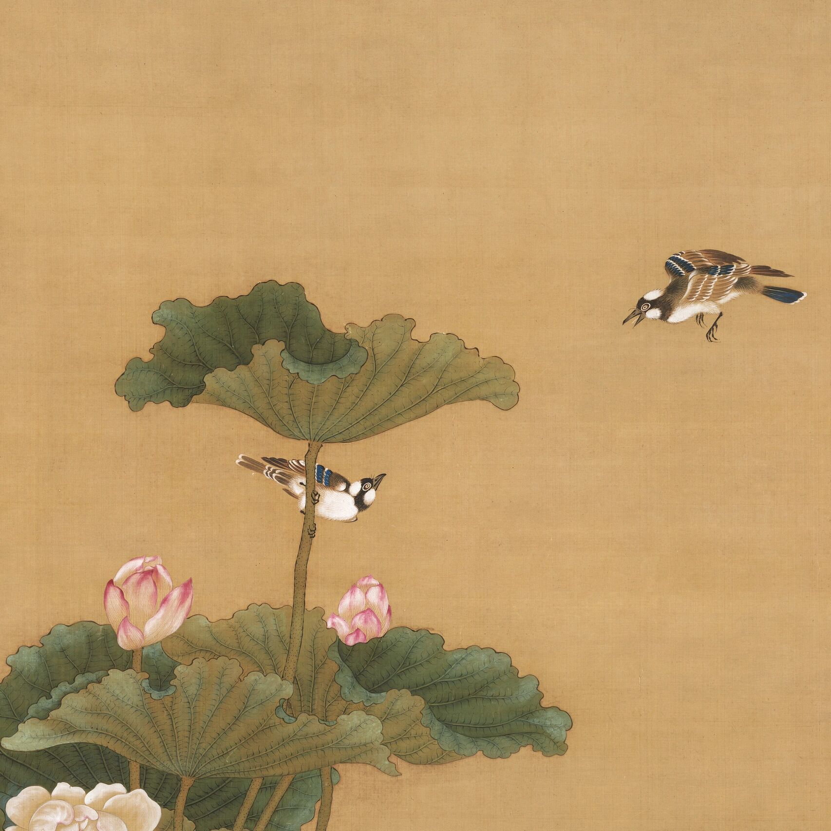 清 沈铨 荷花鸳鸯图 《荷花鸳鸯图》是清代画家沈铨创作的一幅绢本