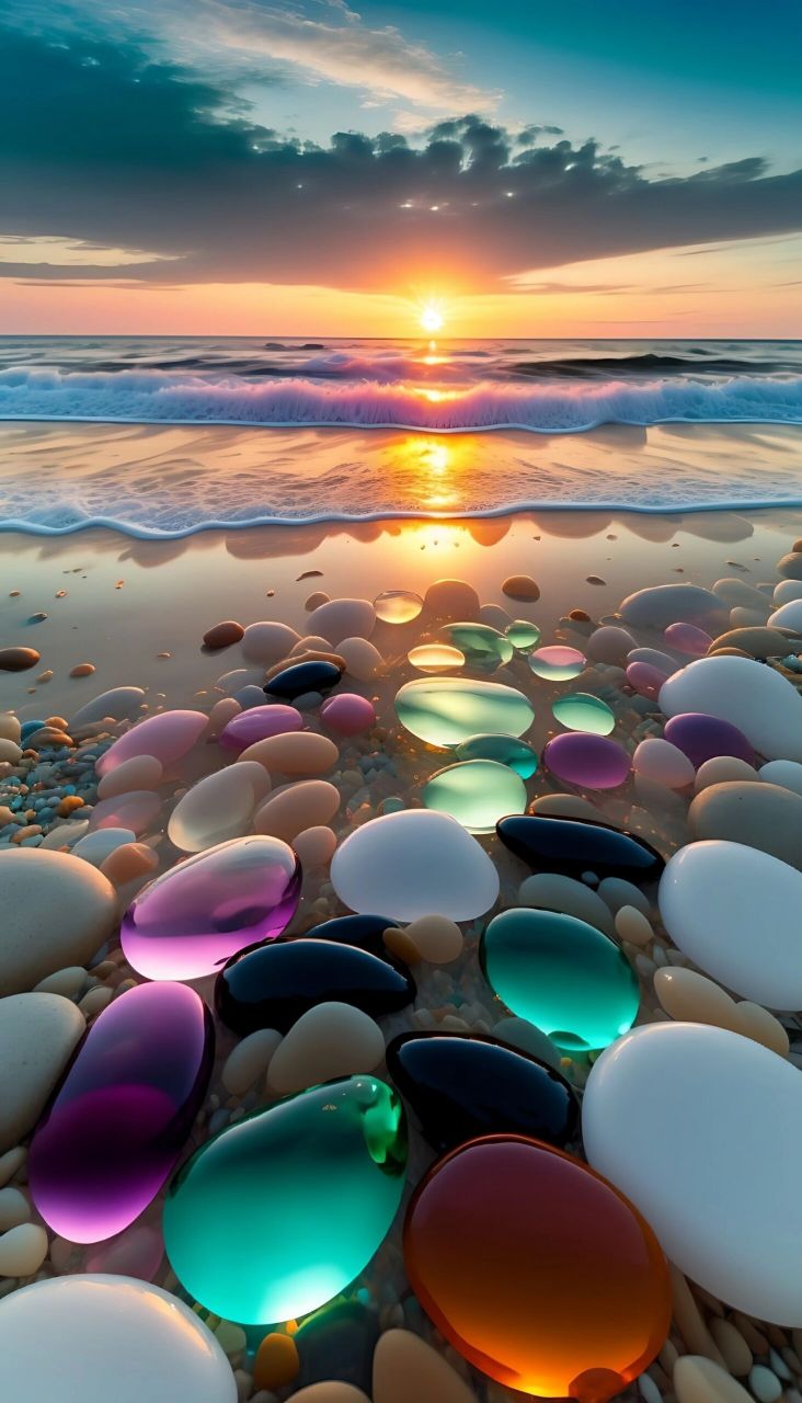 七彩石 七彩鹅卵石