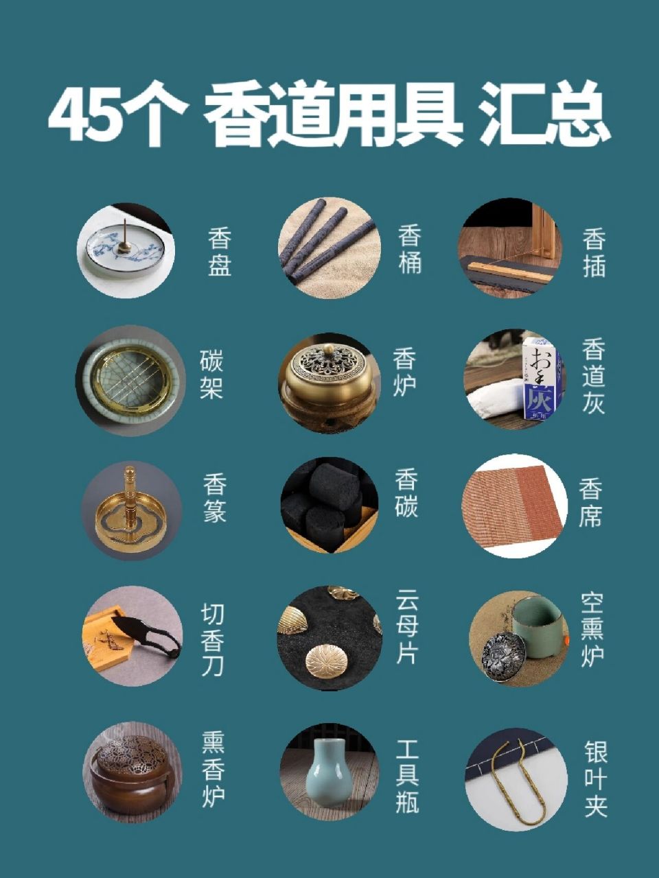 新手香道入门须知||45个香道用具汇总 学习香文化首先从认识器具开始.