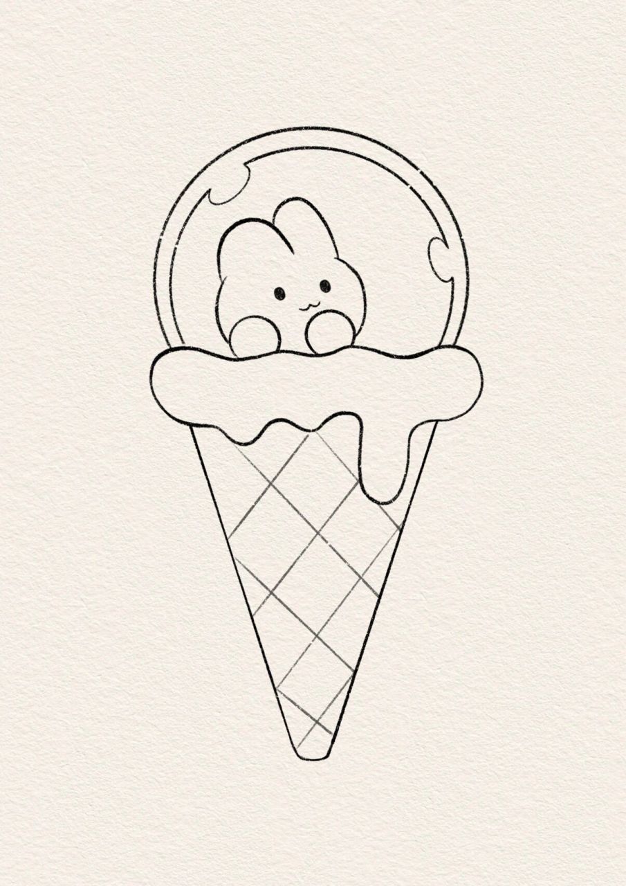 快乐入夏01可爱甜甜冰淇淋|简笔画教程