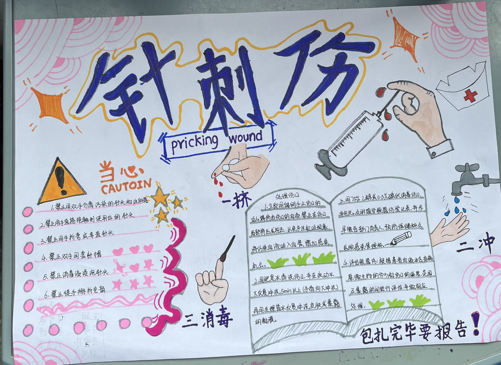 针刺伤的预防和处理方法!