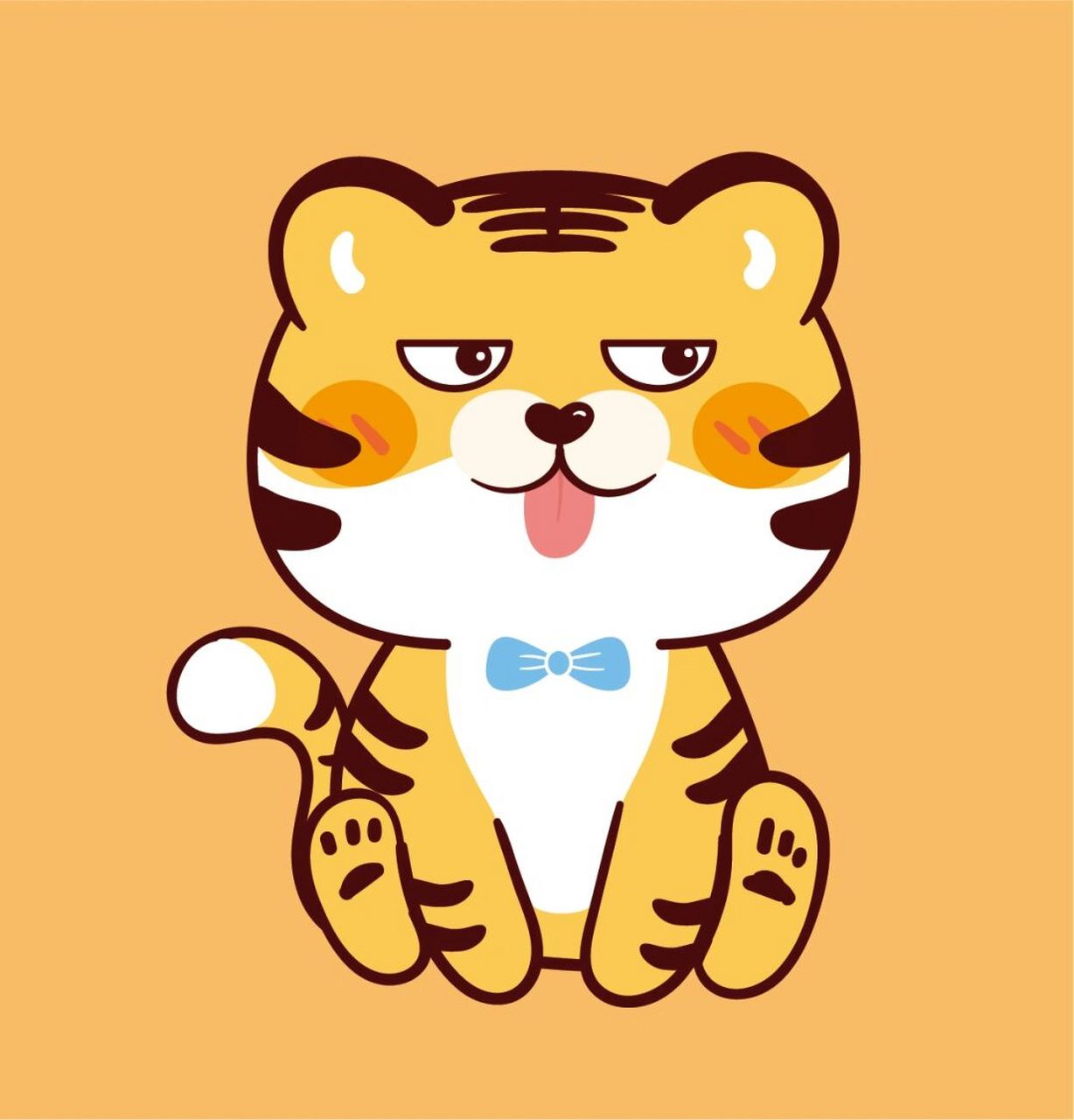 小老虎卡通 虎小宝——微信表情包可下载 可复制转发,欢迎直接截取