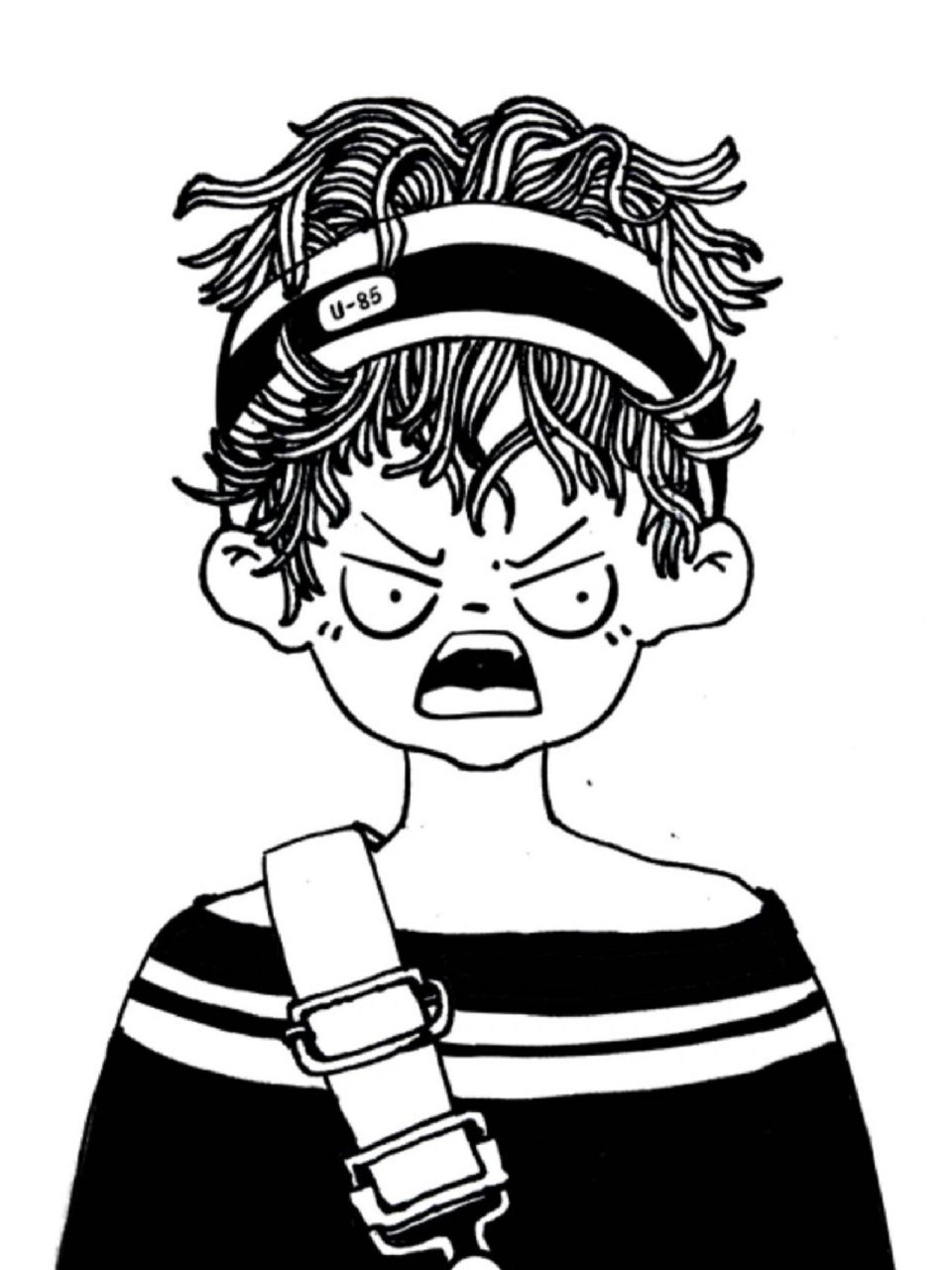 线描——《喜怒哀乐》 #线描头像# #可爱头像# #男孩头像