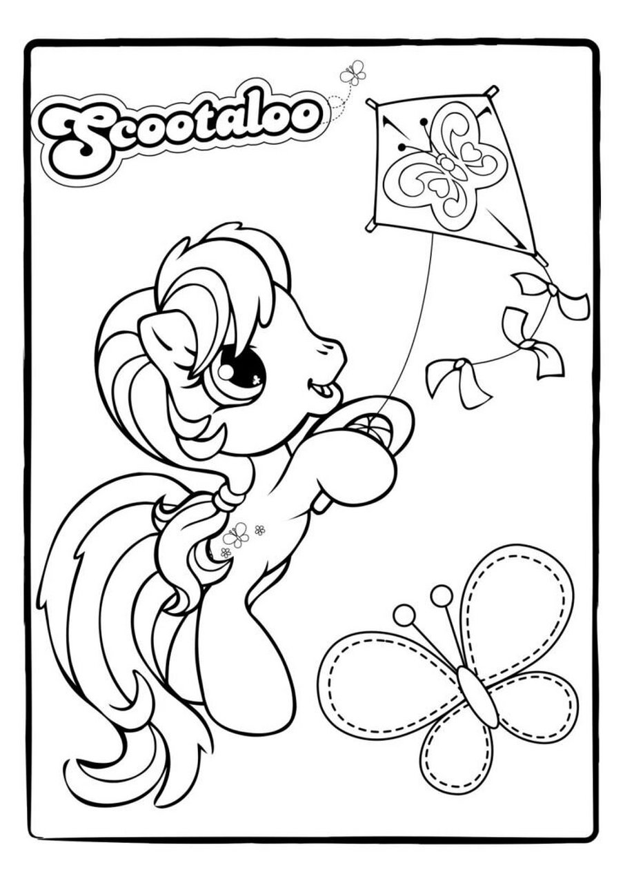 小马宝莉涂色线稿可打印