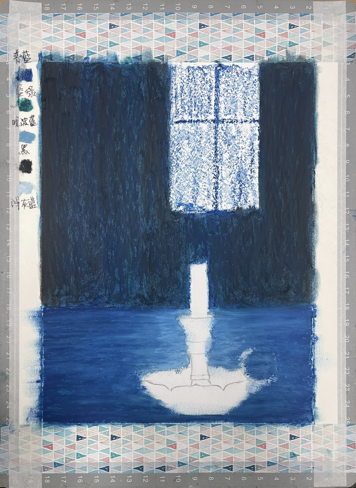 蜡烛2|油画棒(附图文教程) 前几天临摹了一副蜡烛,觉得还挺喜欢,这次