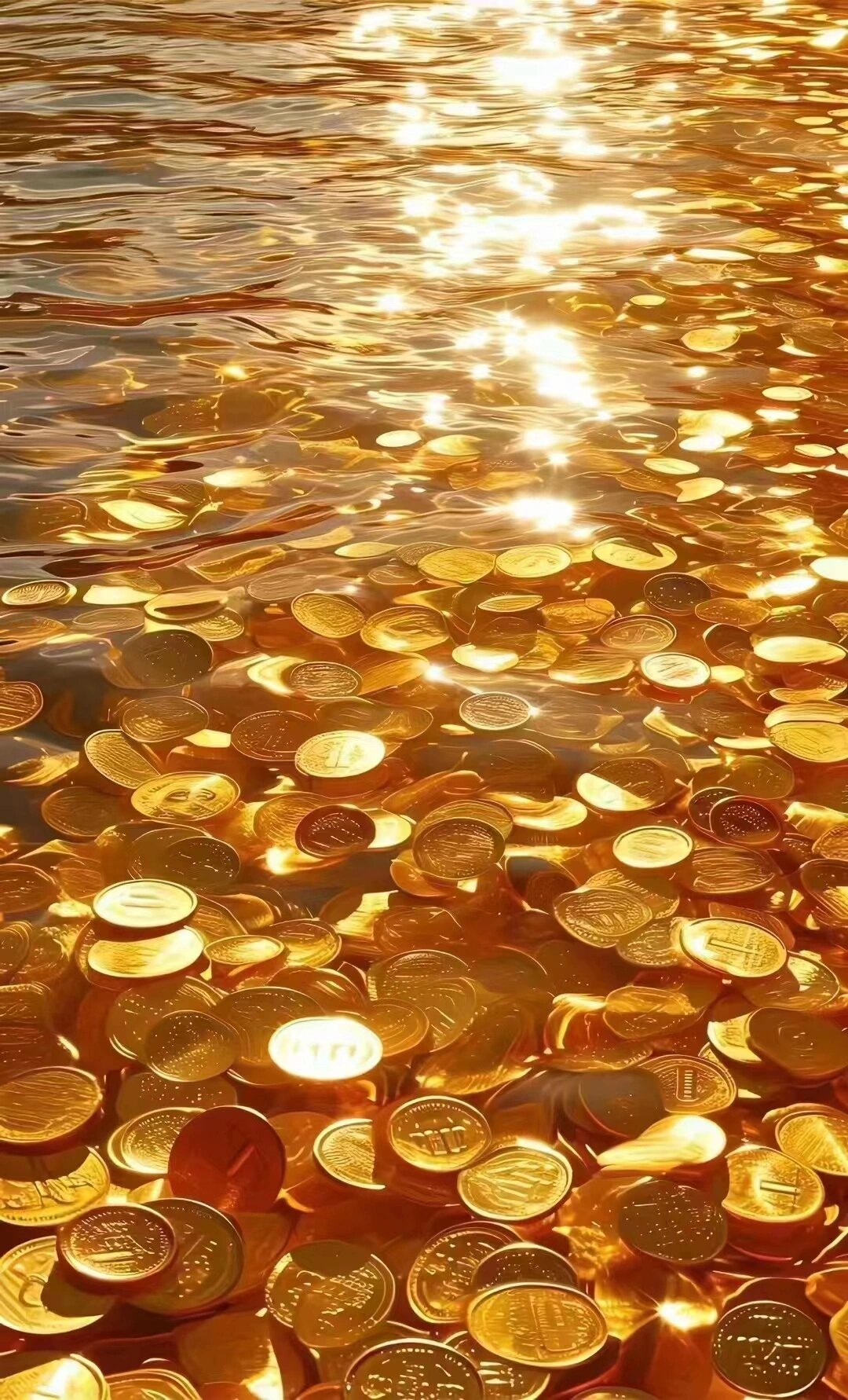 2024——" 金光闪闪的金币发财壁纸 "