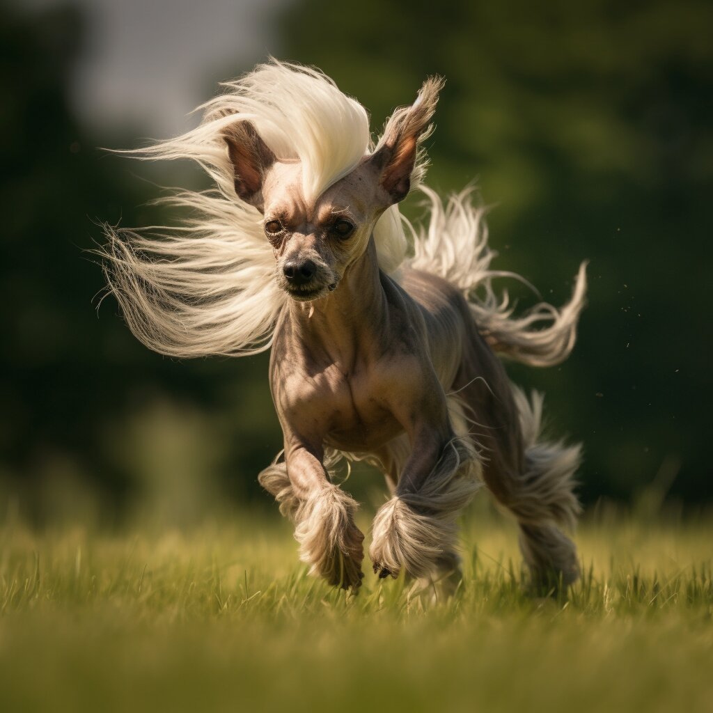 时尚秃秃-中国冠毛犬 中国冠毛犬 chinese crested 96 凭借其斑点状