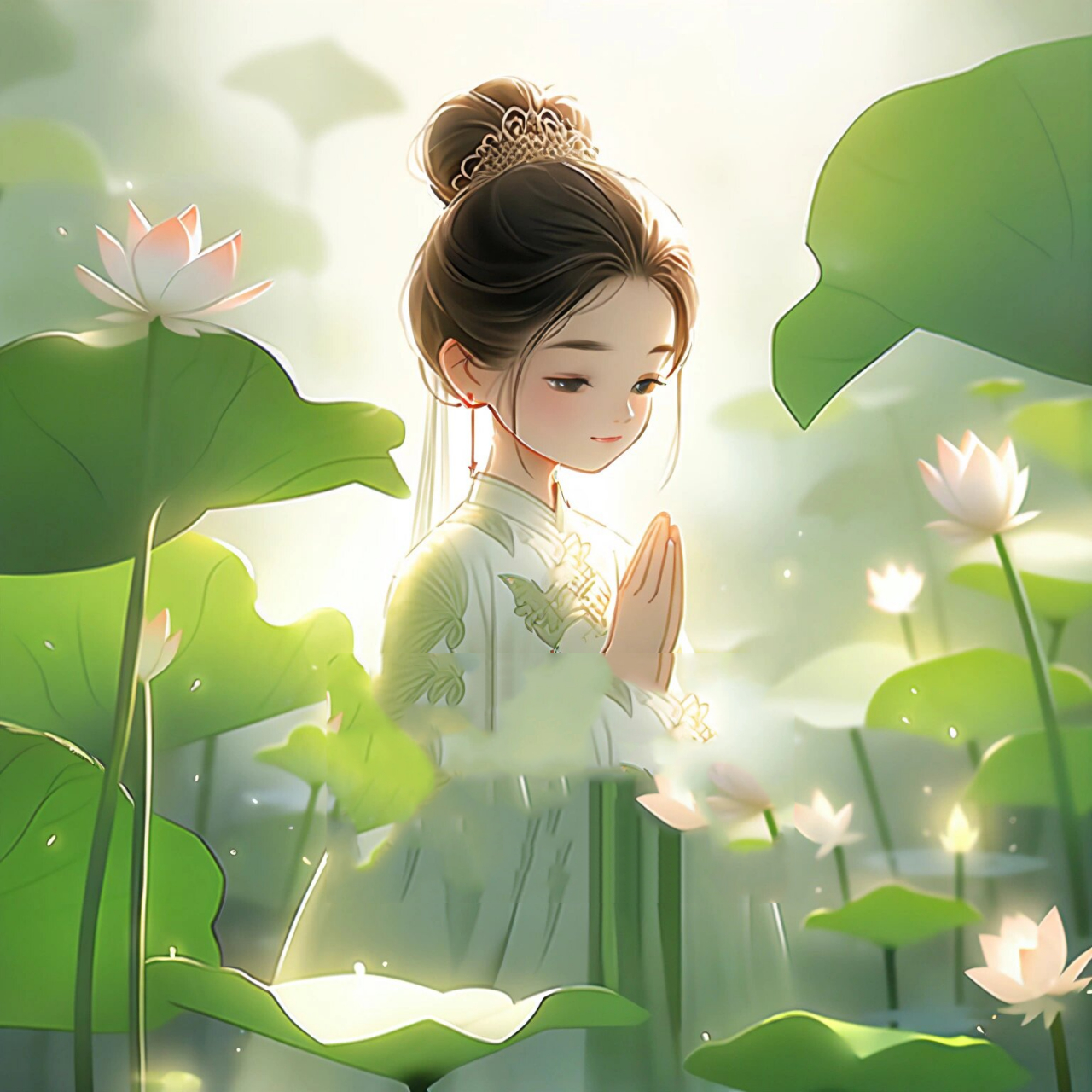 仙气飘飘的佛系女孩头像|许个愿吧05 唯愿舍弃身上20 斤肉肉,只求