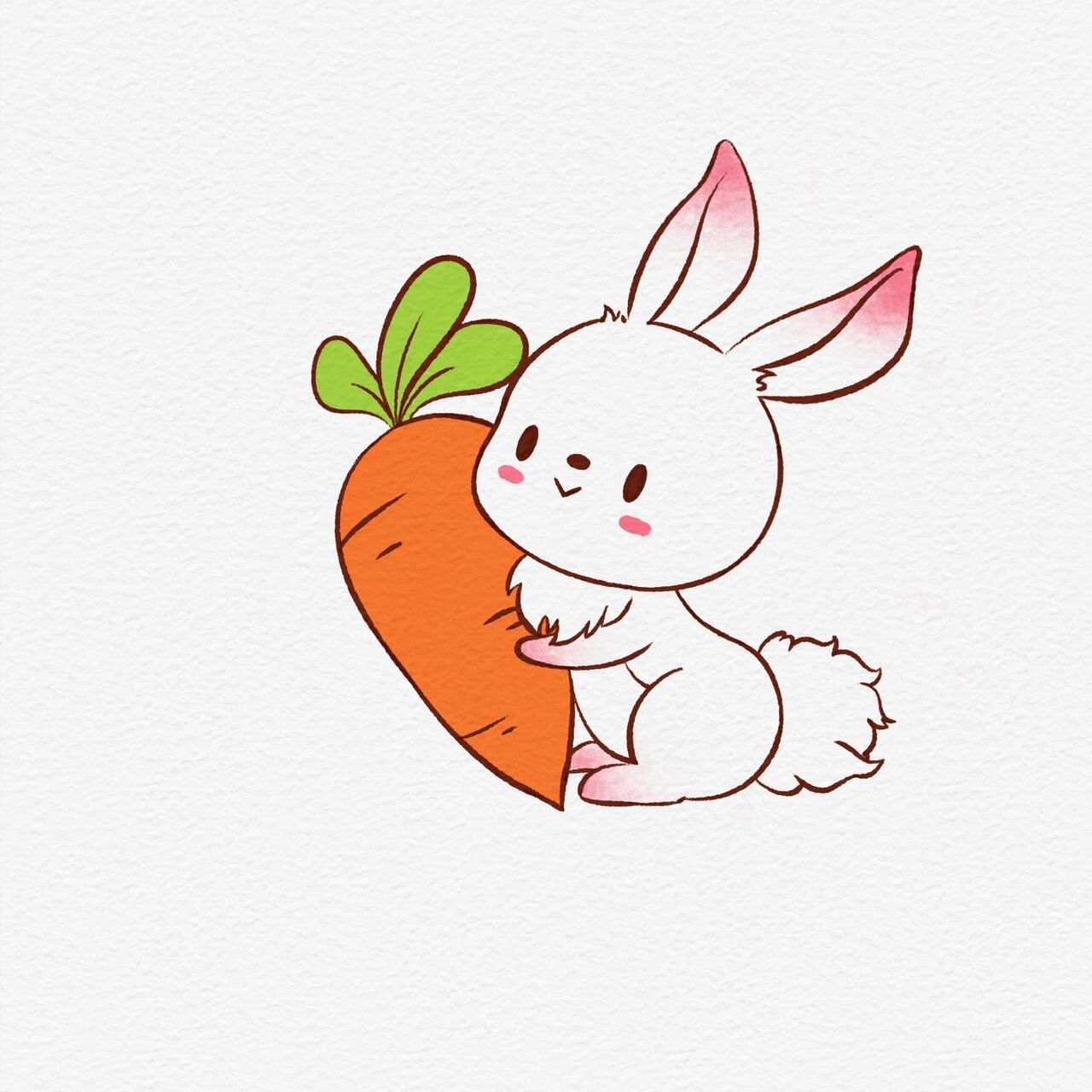 【简笔画·03】爱吃胡萝卜的小白兔92