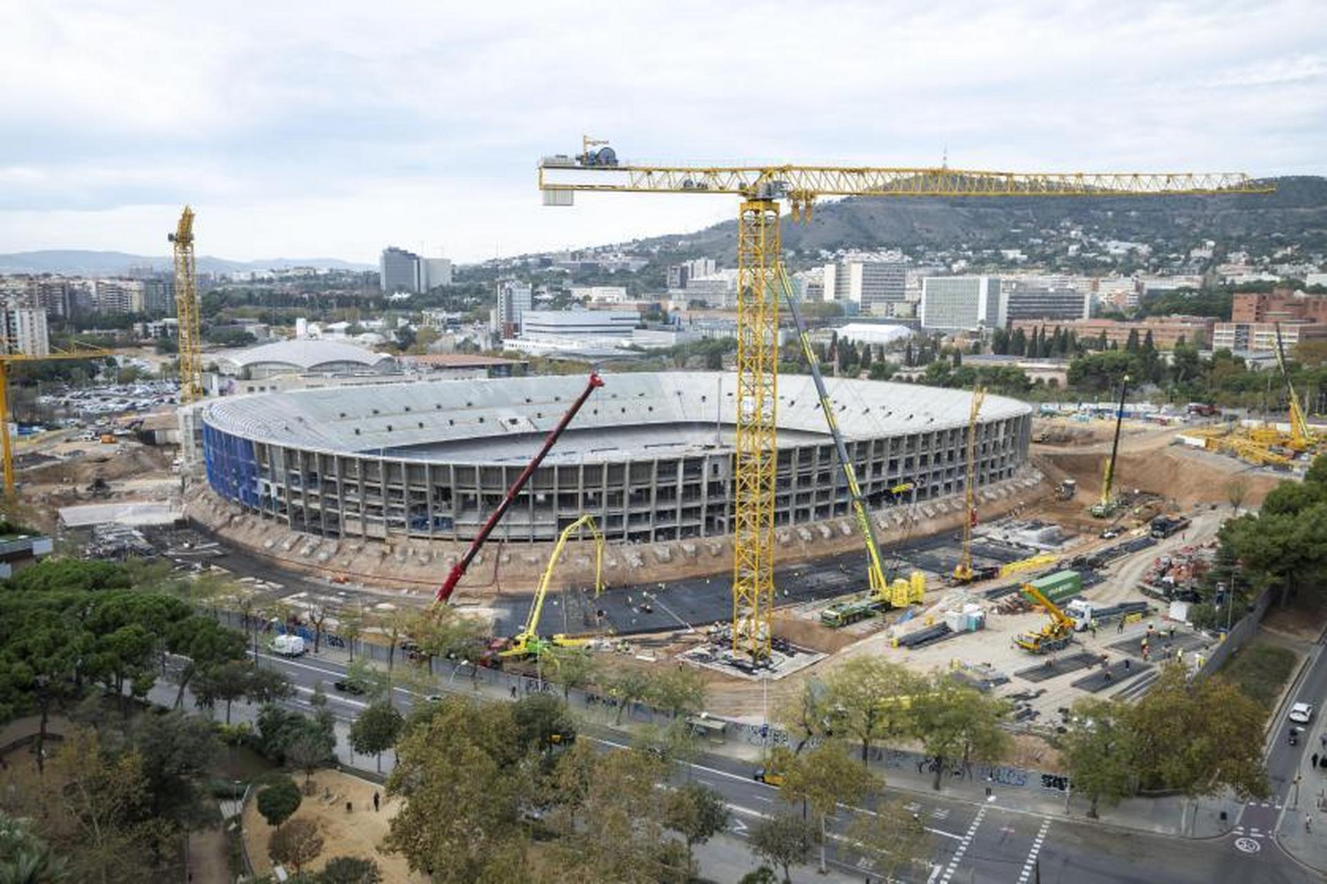 诺坎普施工03现场#巴萨##至死不渝红蓝魂