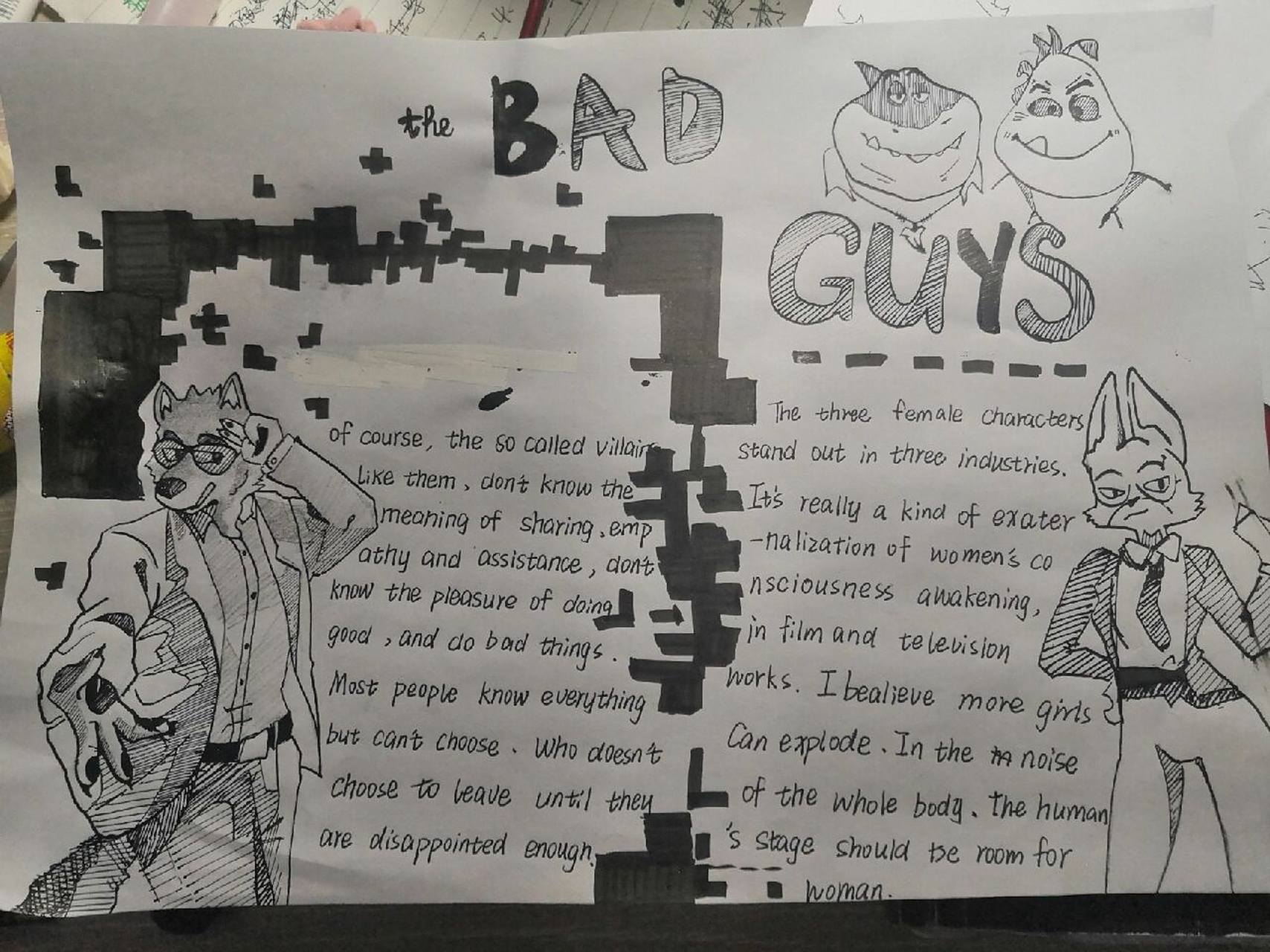 英语电影手抄报《坏蛋联盟》