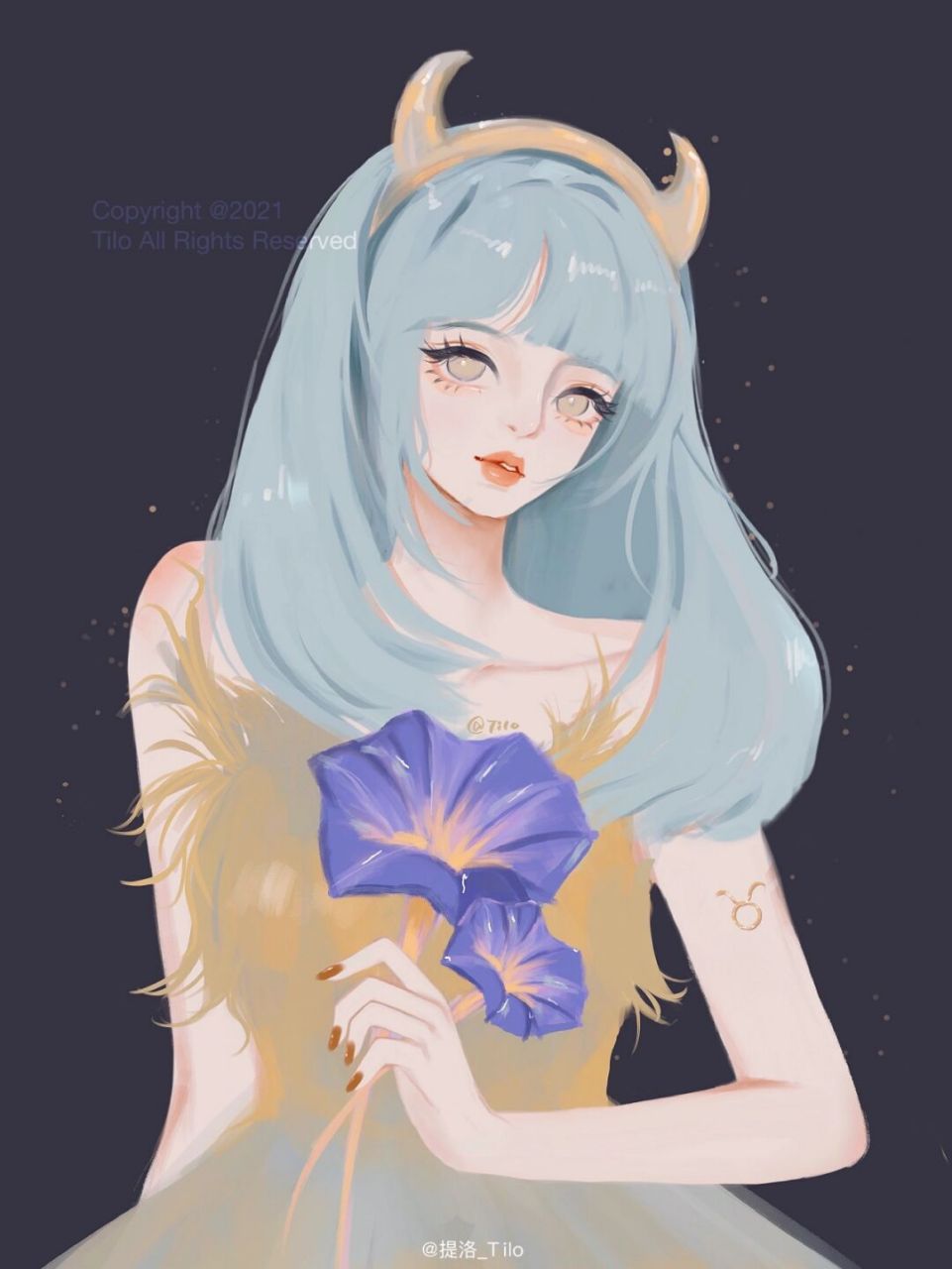 【十二星座仙女系列】金牛座 是仙女牛牛呀90 - 电绘工具:ipad- pro