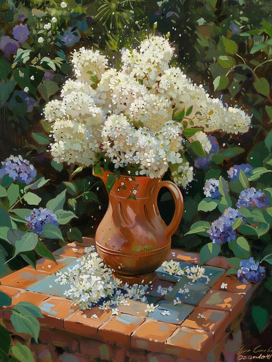 ai油画|静物瓶花