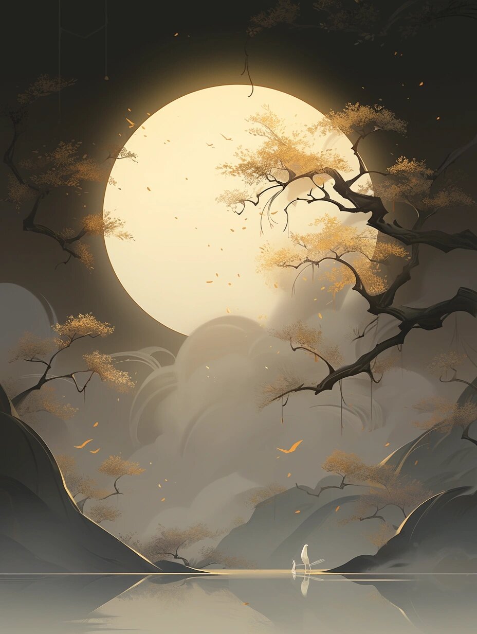 海报插画文案 | 中秋"圆月皎皎,心愿如月" 9902"皓月当空,幸福