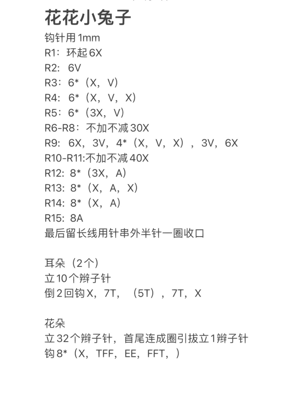 钩针像素小兔子儿童包包附图解教程 之前钩了一个像素小兔手提包结果