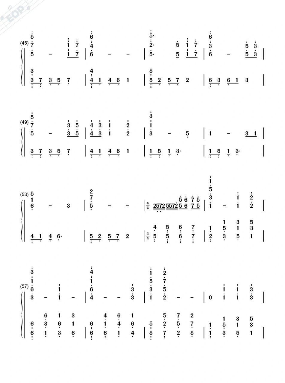 燃情岁月主题曲简谱钢琴双手曲谱
