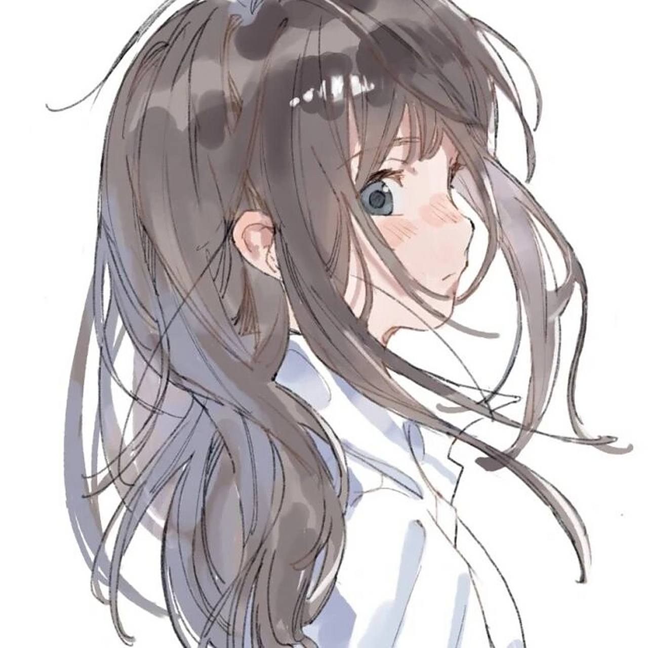 梨花带雨的动漫女生头像 又纯又欲,超级超级超级好看.