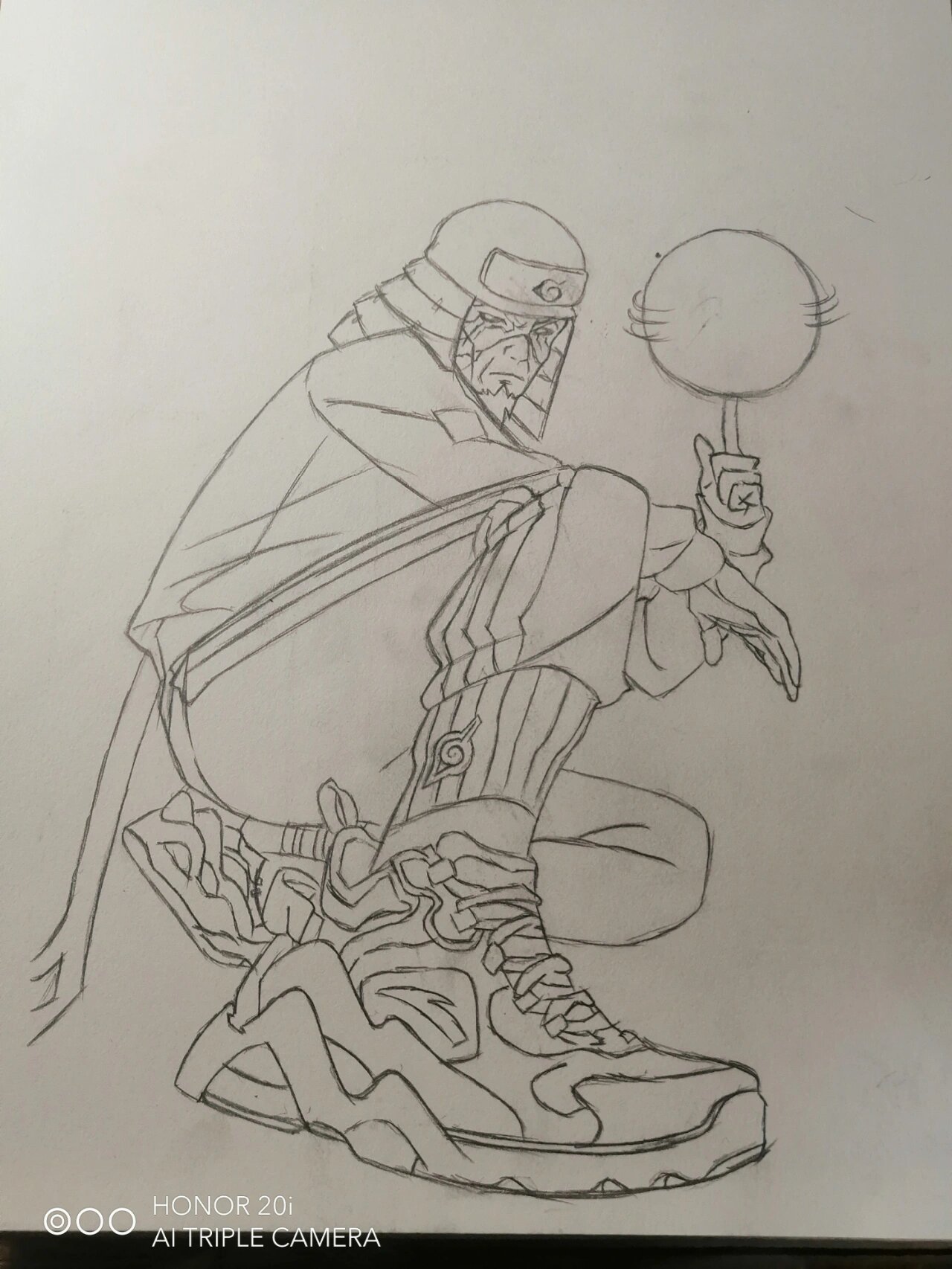 火影忍者,猿飞日斩手绘,「附带线稿