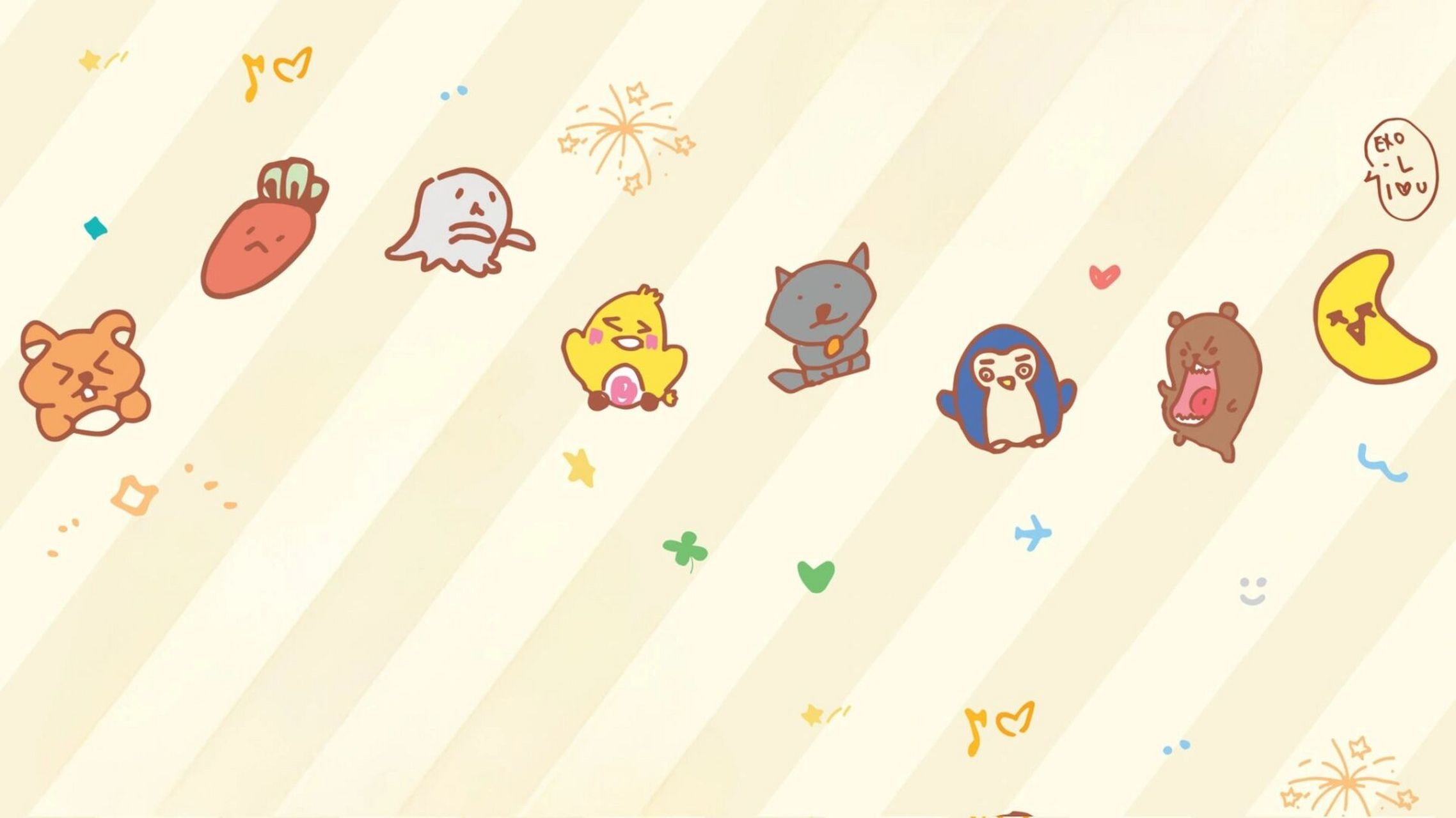 exo十一周年留言 感觉很适合做壁纸桌面