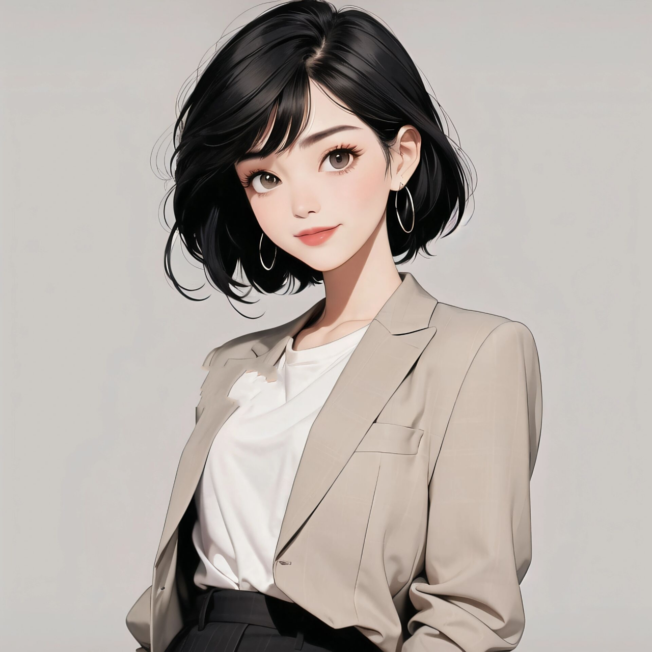 7815短发酷飒女生职业头像 宝子们,这波我是真的爱了