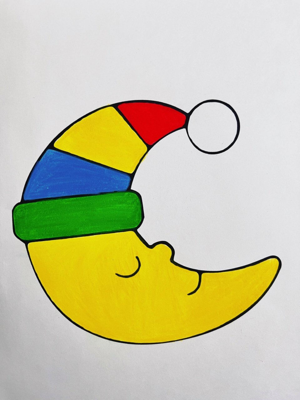 巨简单95月亮简笔画,一看就会