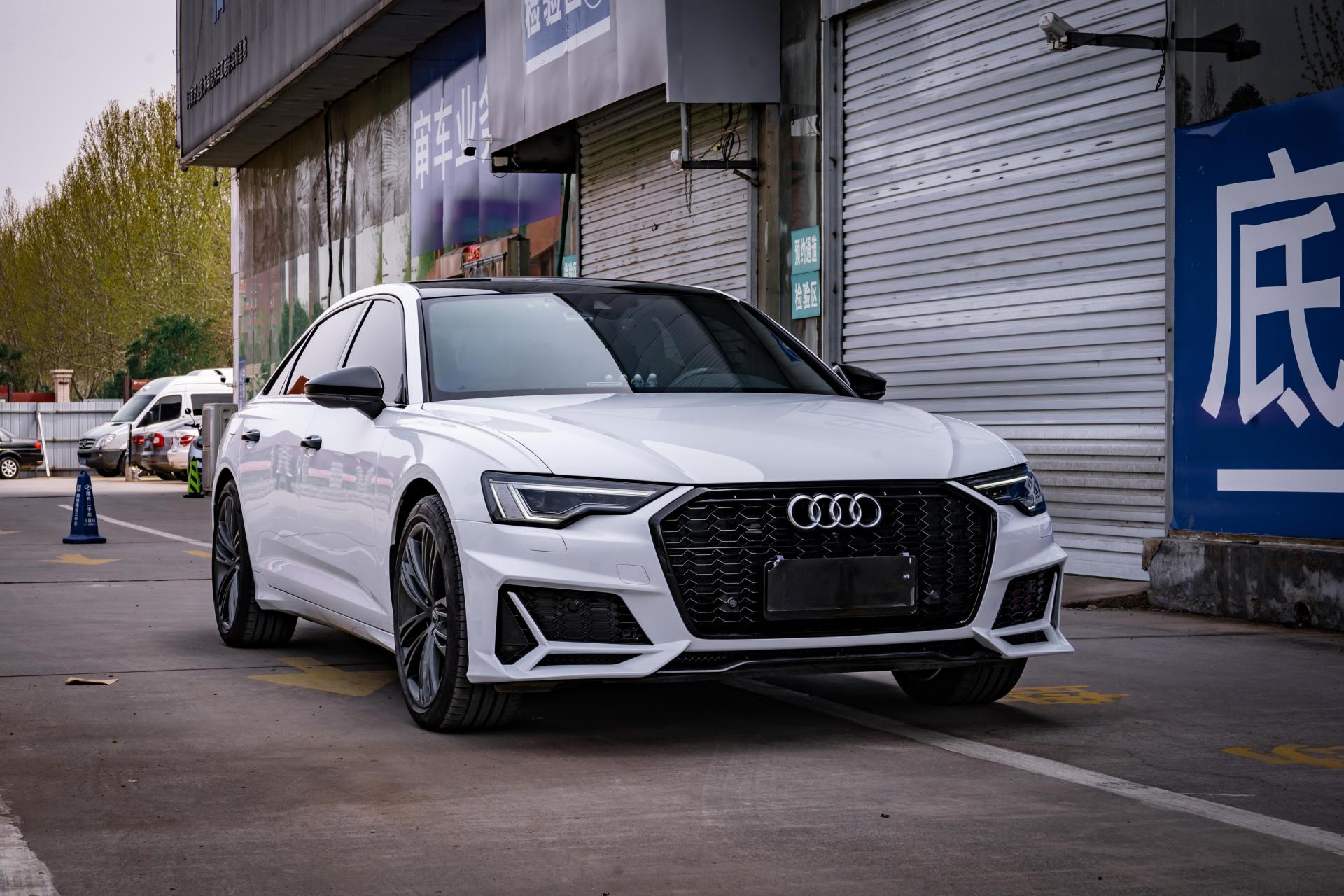 奥迪a6l mtm运动套件 ax珍珠白.