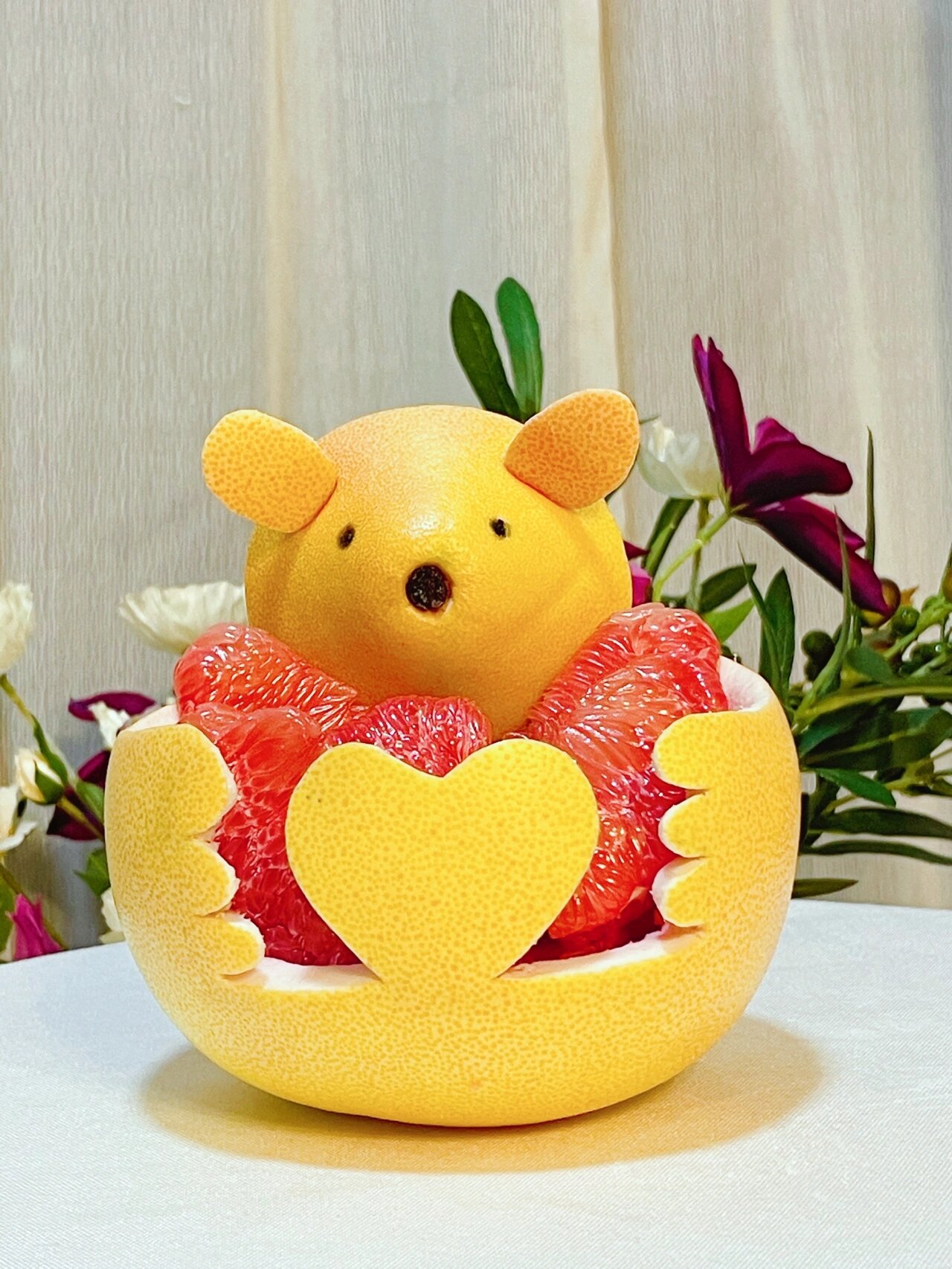 水果创意|可爱柚子果篮/挡不住的柚惑