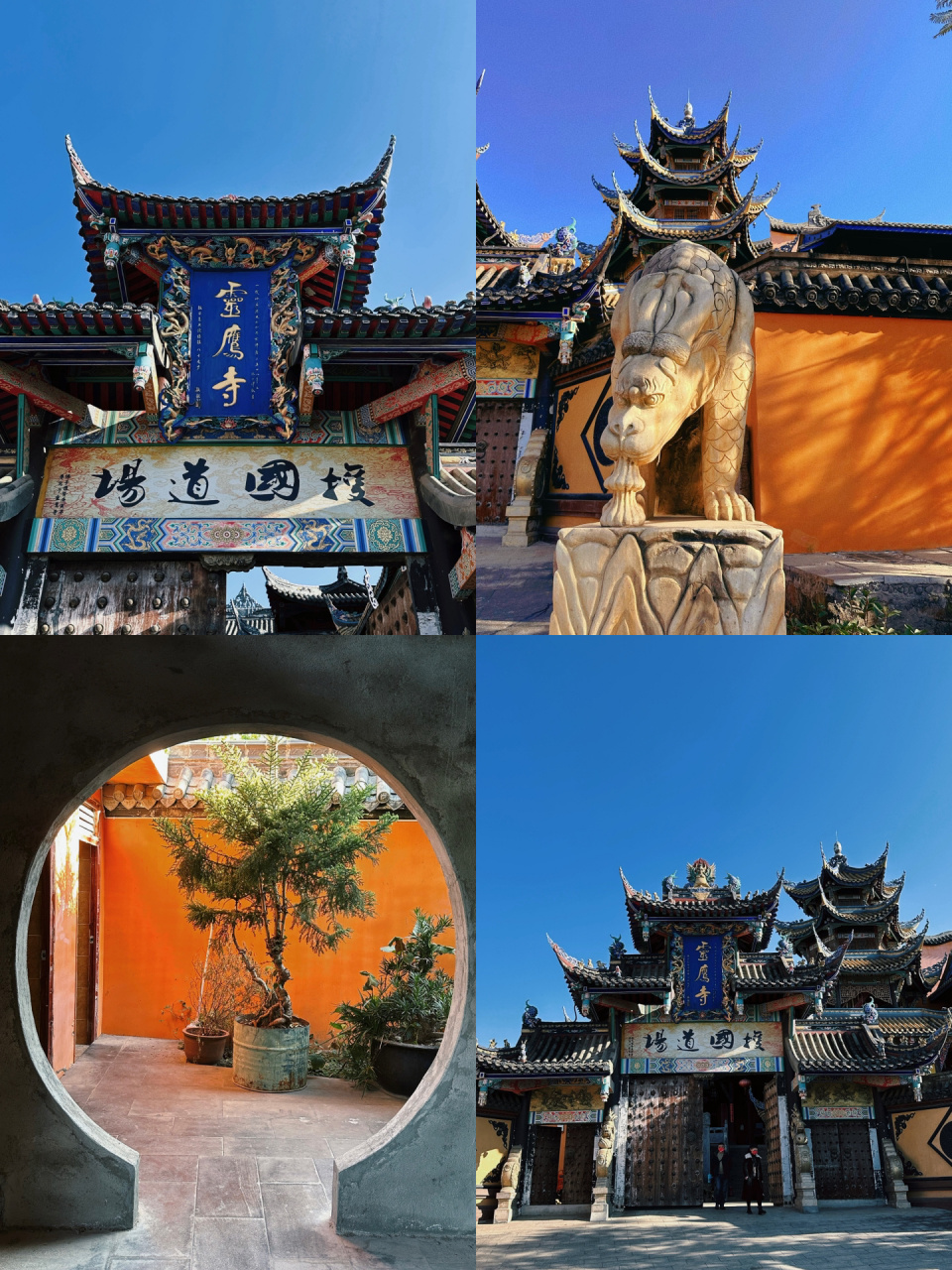 西昌大石板村灵鹰寺超出片,树影橙墙的浪漫   9694 大家好,我是