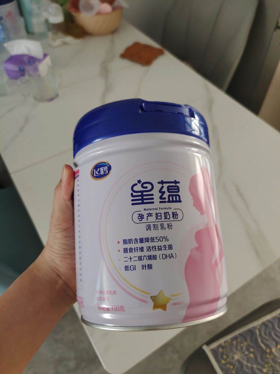 转飞鹤星蕴孕产妇奶粉 孕吐期间囤货的,喝了一罐还剩下一罐