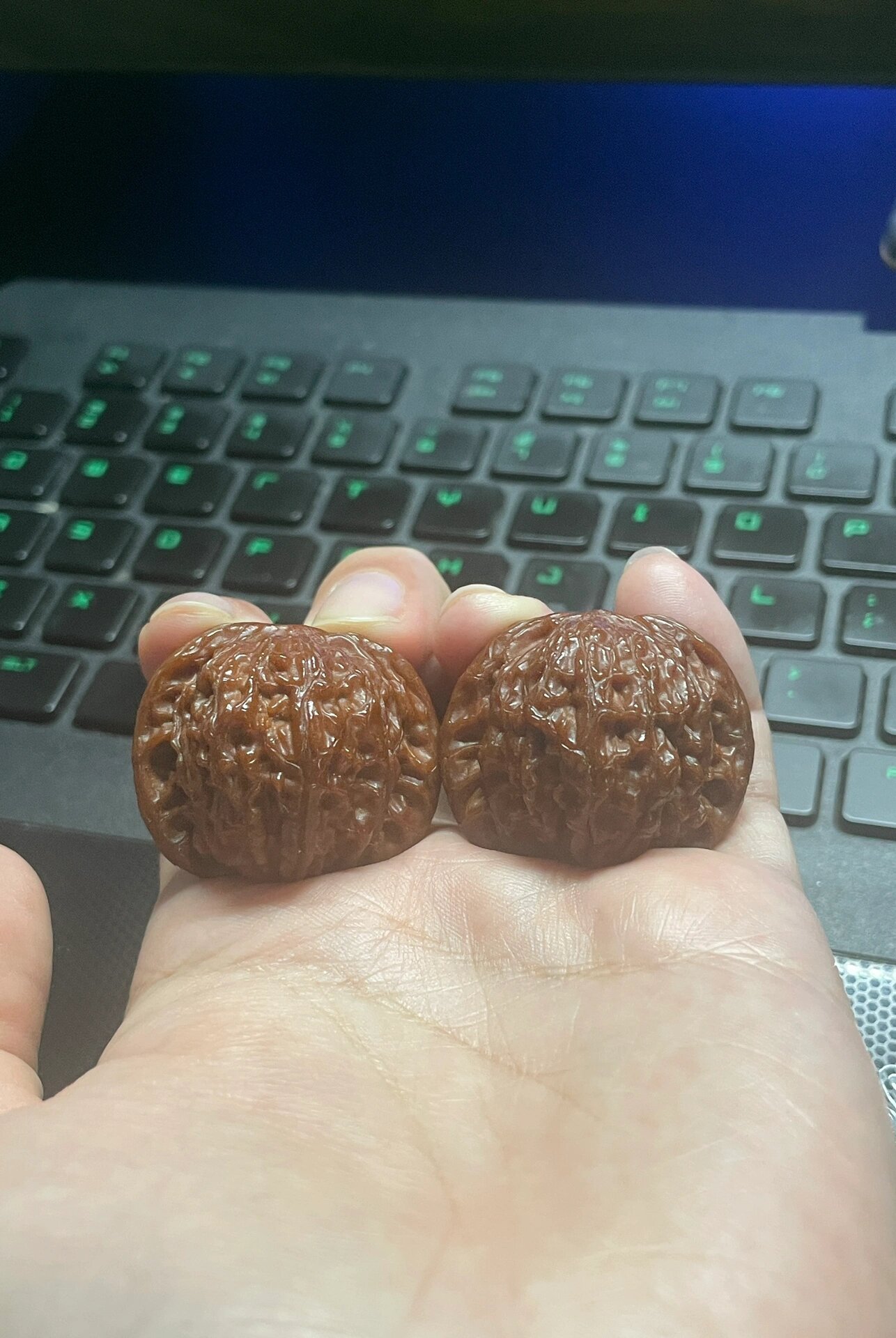 磨盘核桃 正磨 磨盘狮子头,文玩核桃