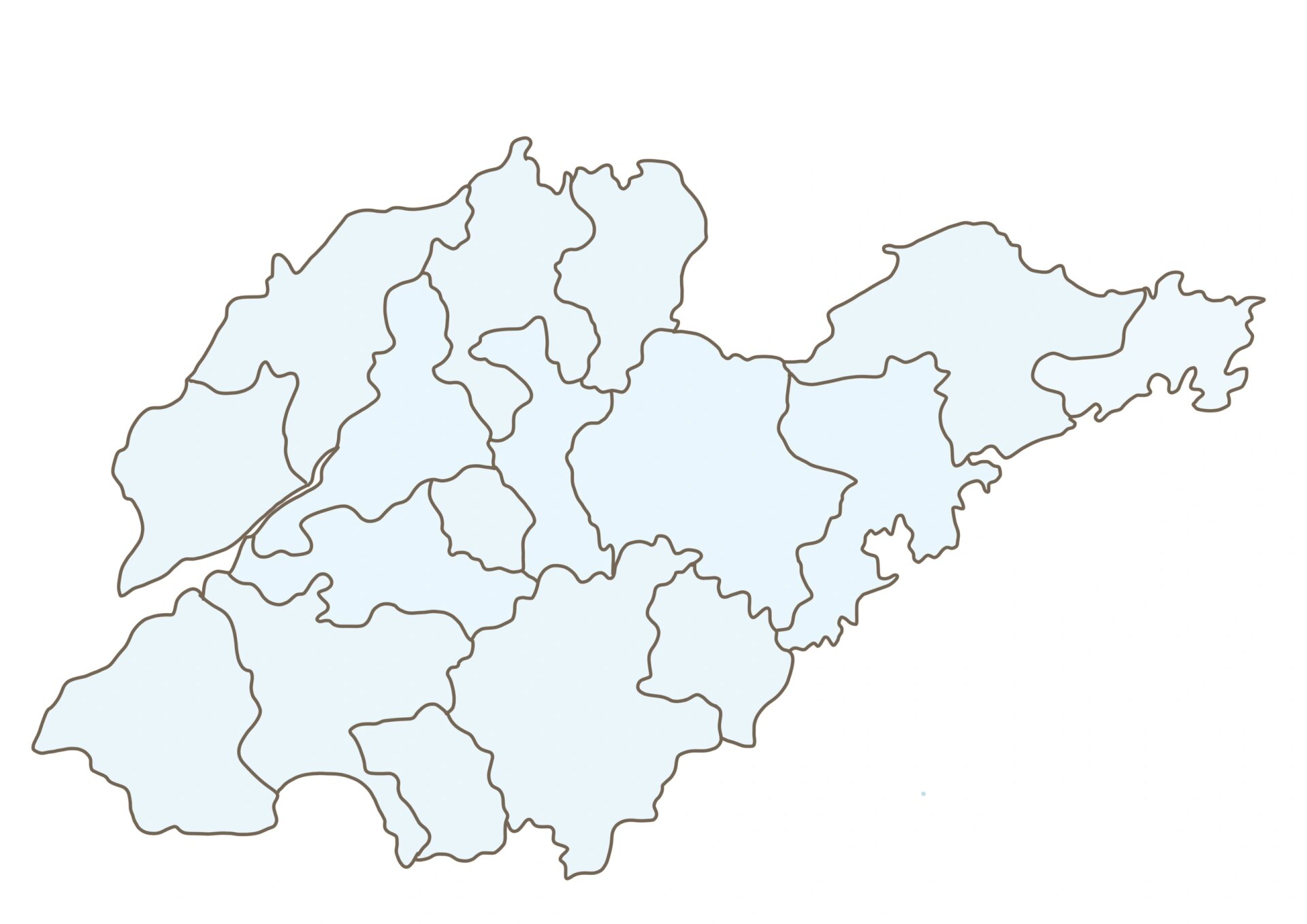 立体书地图图纸分享-山东省