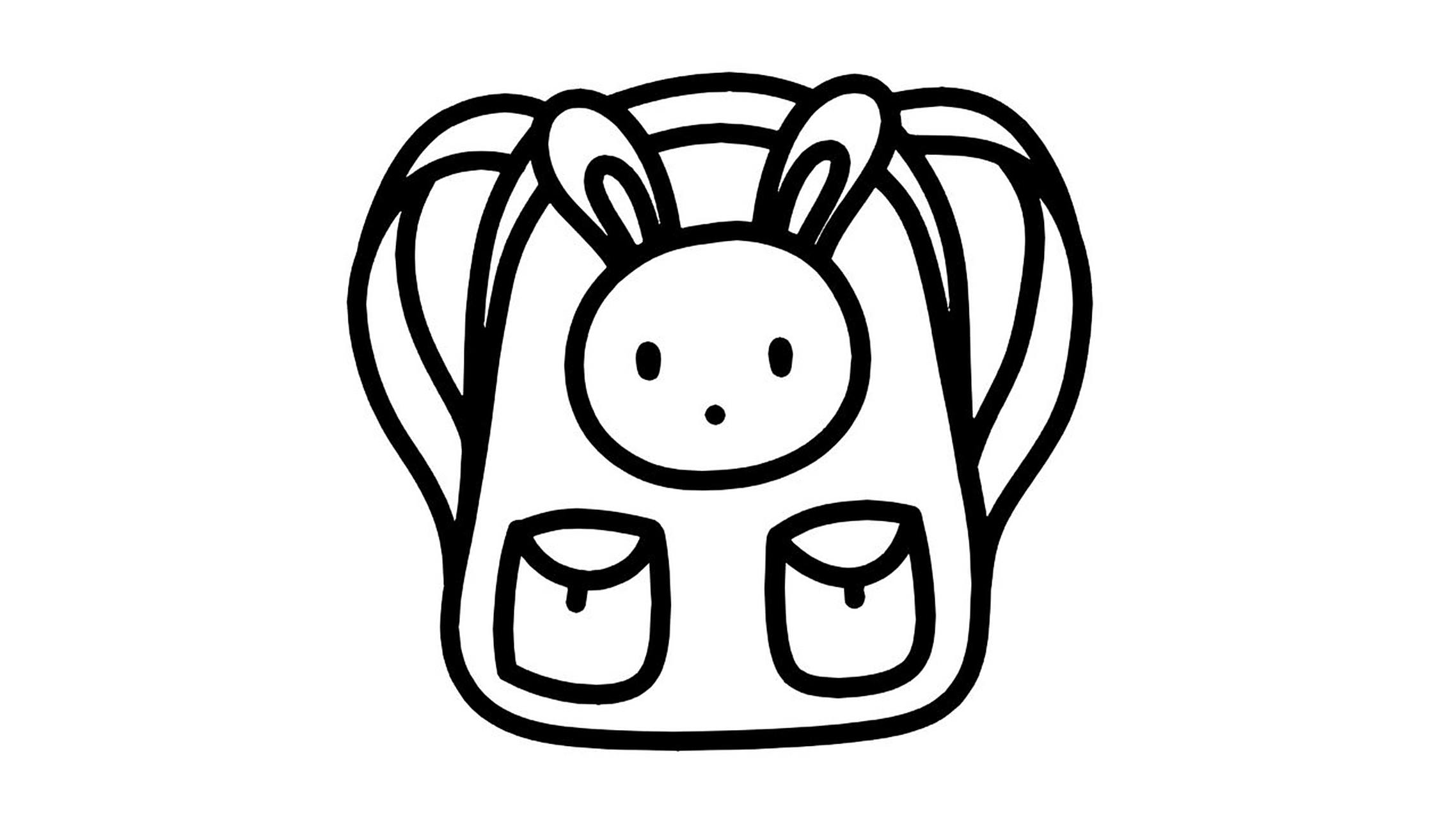 【简笔画素材分享41】6款卡通小书包 分享6款卡通小书包 高清线稿素材