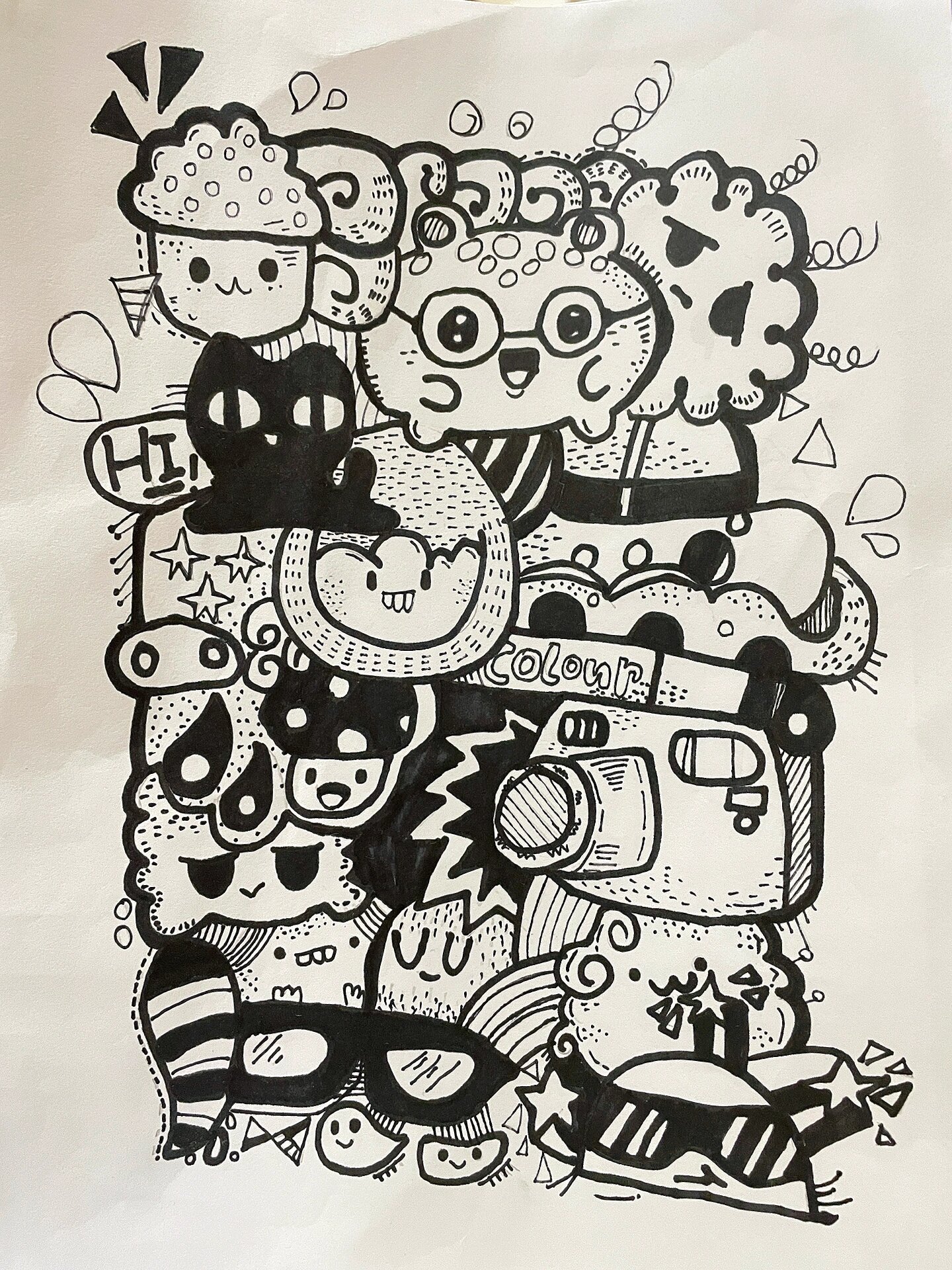 黑白装饰画#临摹