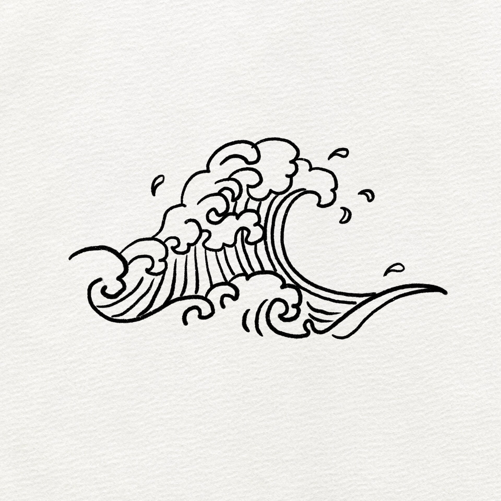 第七张简笔画海浪