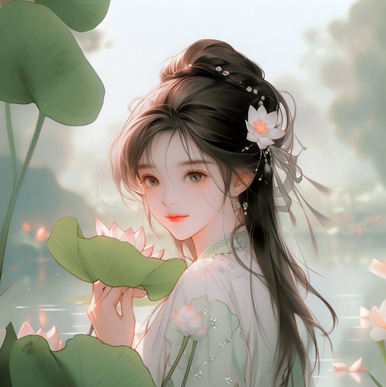 女生头像|好运莲莲温婉女生头像 人间皆苦,明目张胆的偏爱就是救赎.