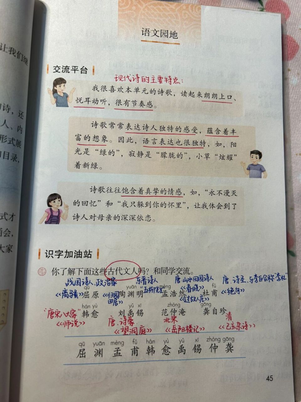 四下语文课堂笔记|语文园地三 #小学语文# #语文笔记# #小学语文课堂