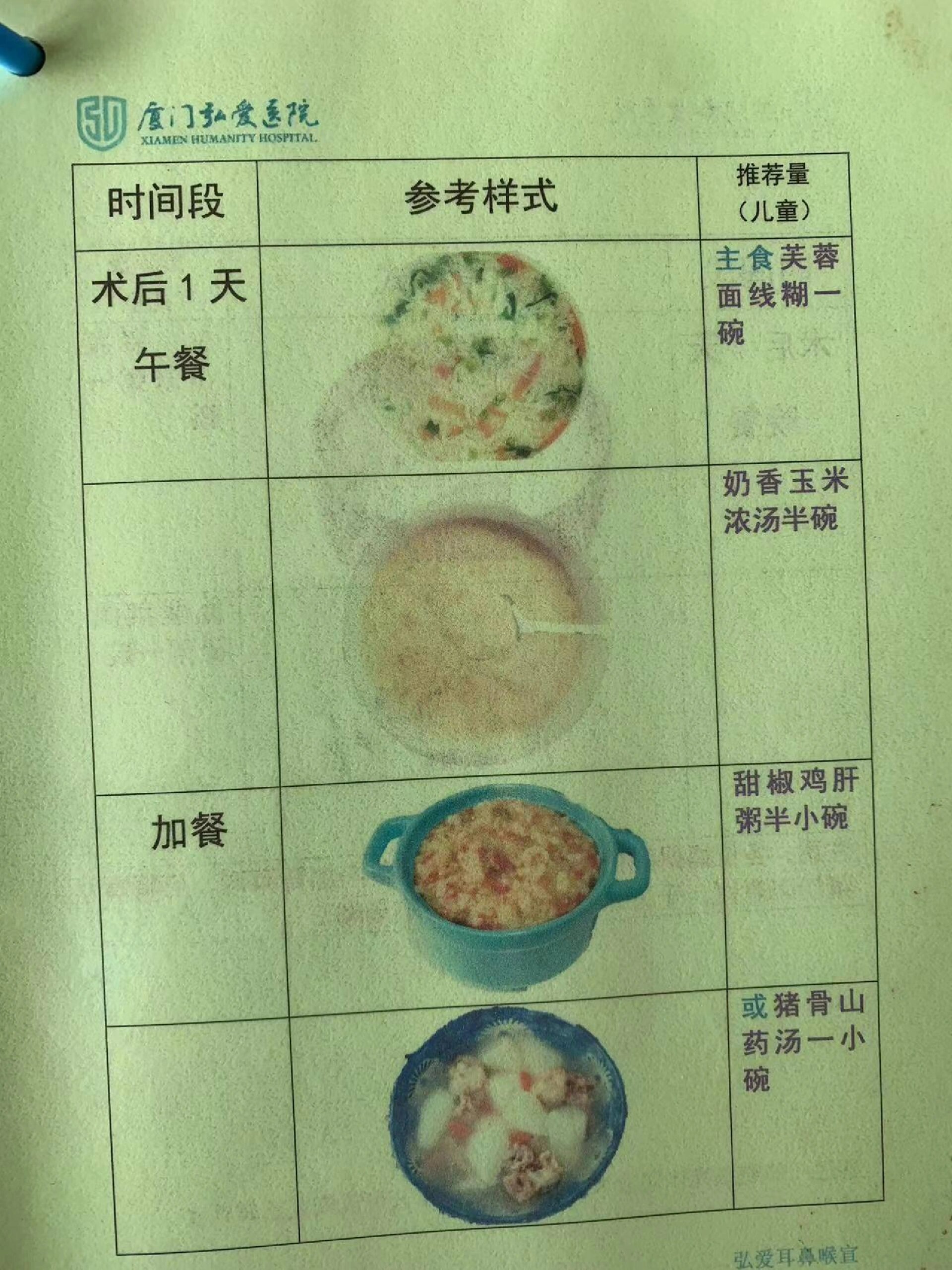 移植后饮食食谱图图片