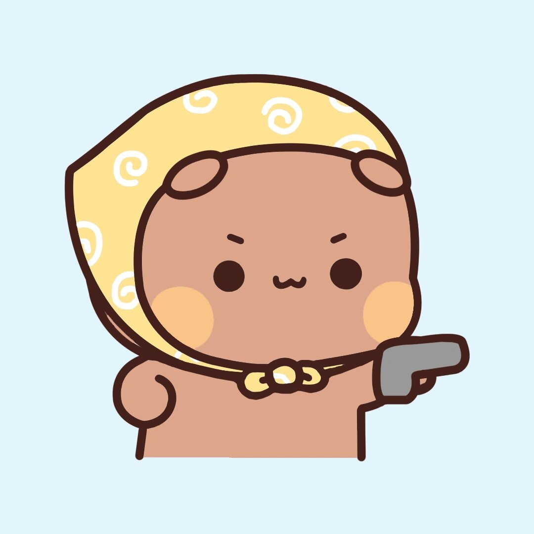 一二布布可爱头像篇④ 我们是小熊保安~爱吃能能饼干? 举起手来!