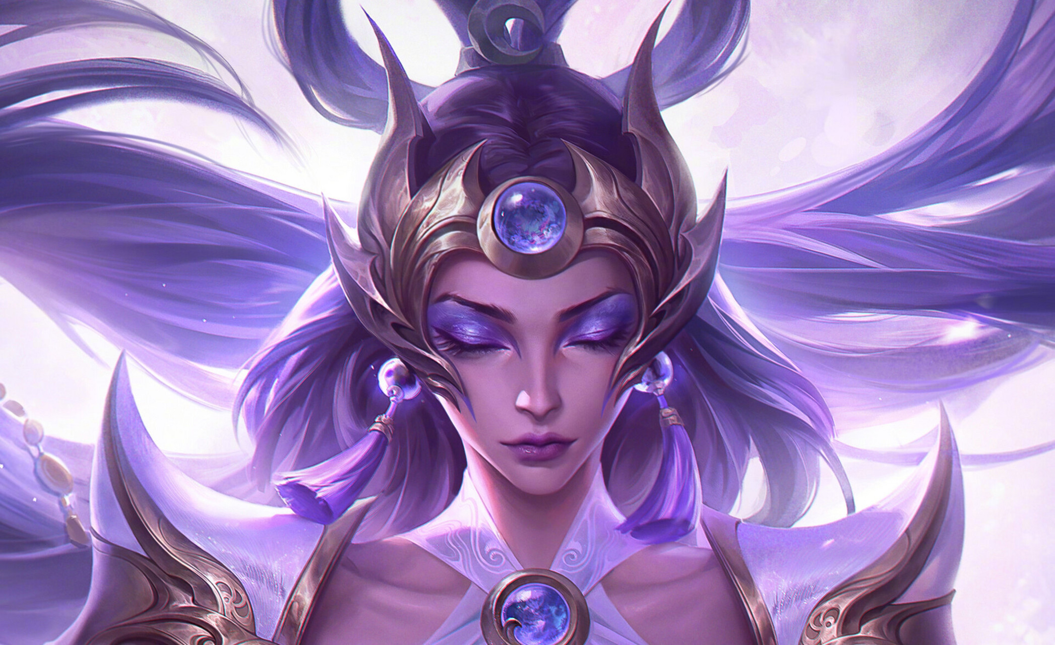 嫦娥原画细节】pandart工作室分享了的广寒仙子 嫦娥的臻彩插画细节