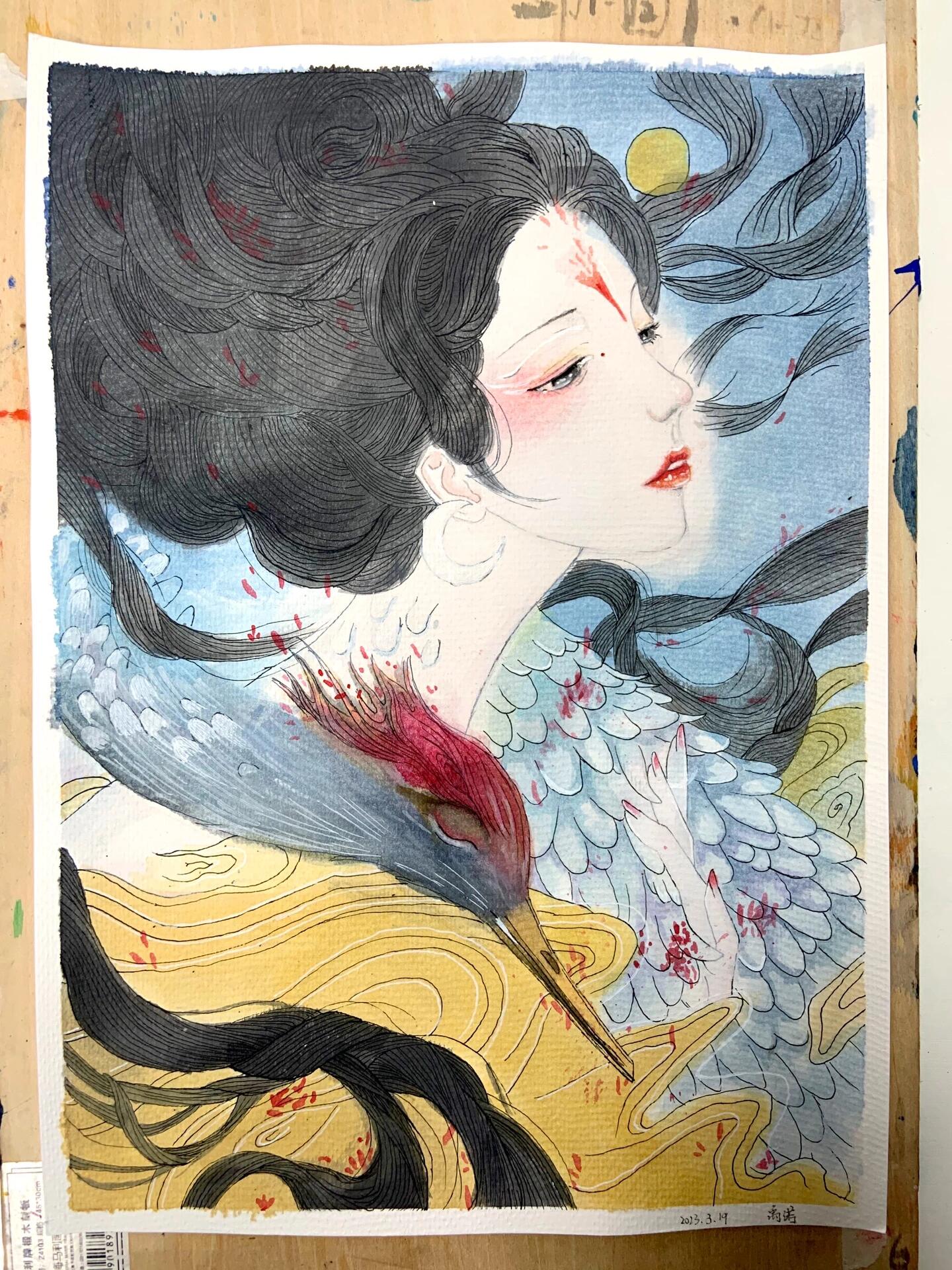 初中生水彩画参赛作品图片