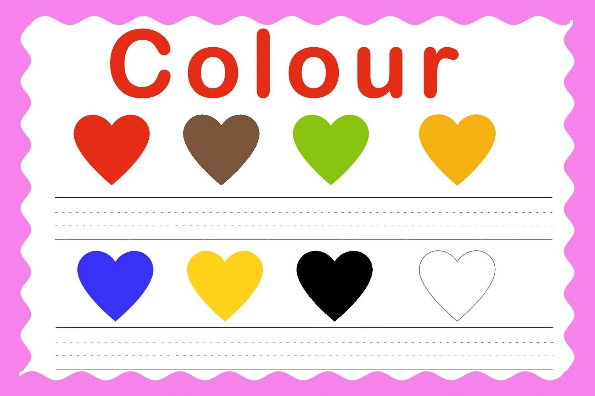 三年级英语上手抄报颜色colour线稿可打印 #手抄报# #手抄报模板# #手