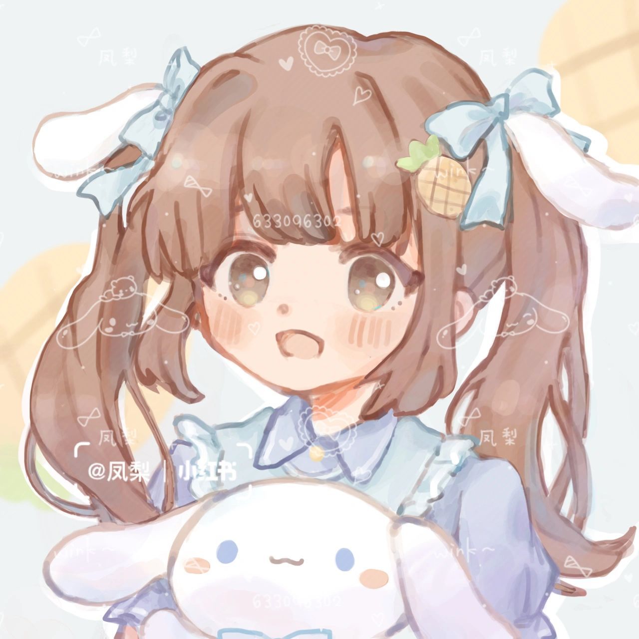 95玉桂狗女孩专属头像97 感谢 @92冰子的煎蛋93 冰子帮我画的