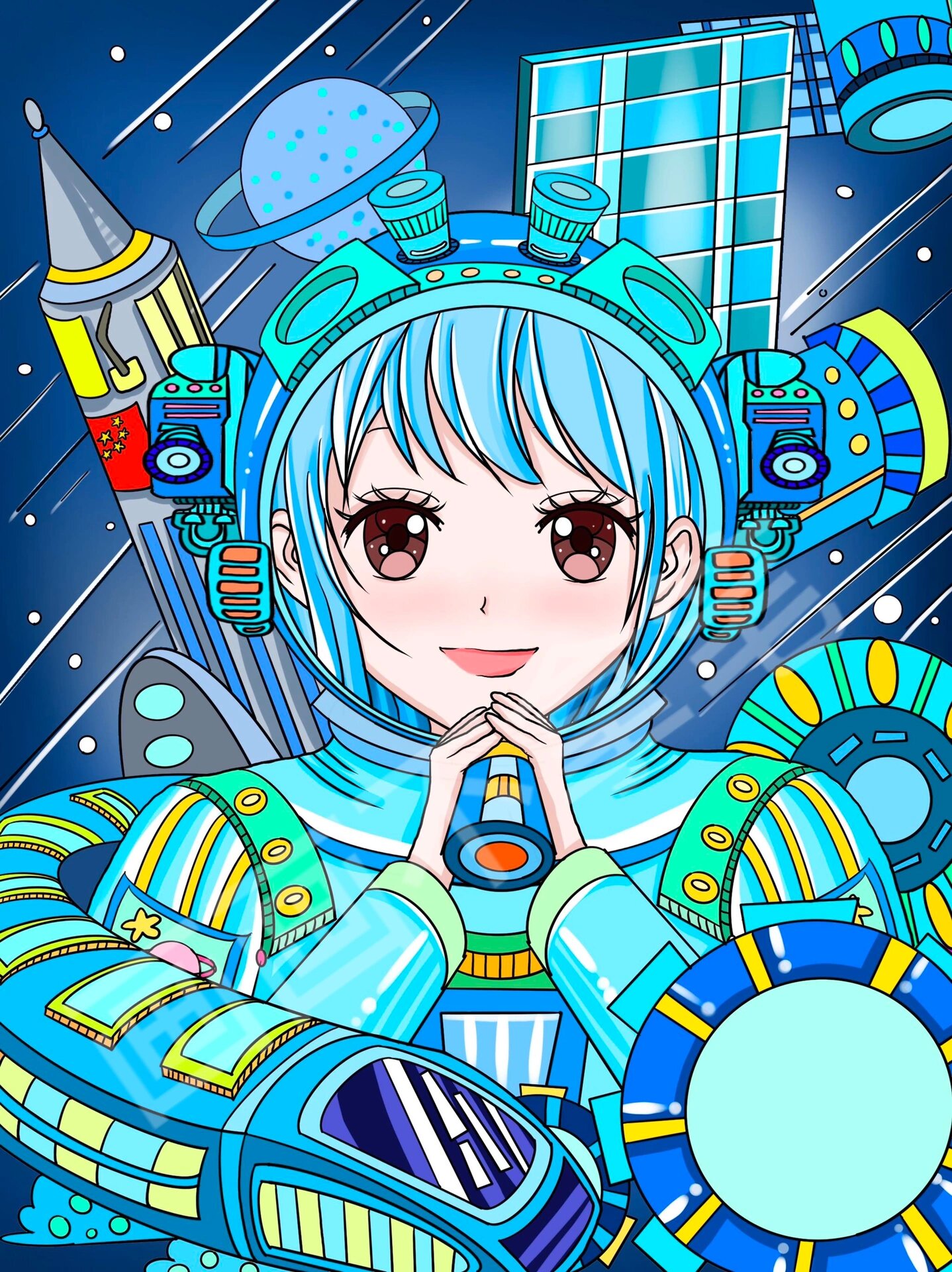 科幻画人物分享 宇宙少女