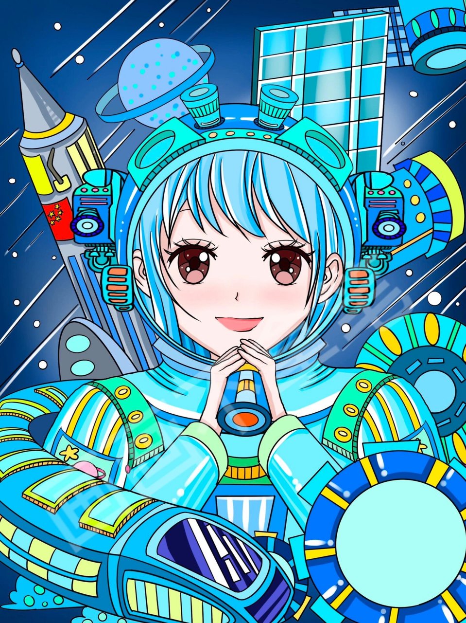 科幻画人物分享 宇宙少女