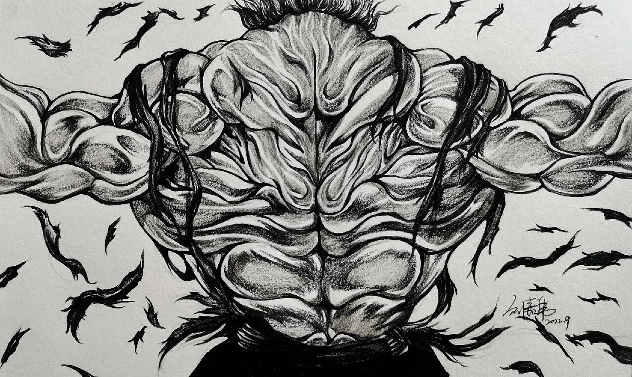 范马勇次郎 鬼背 9015:卡西米尔炭笔