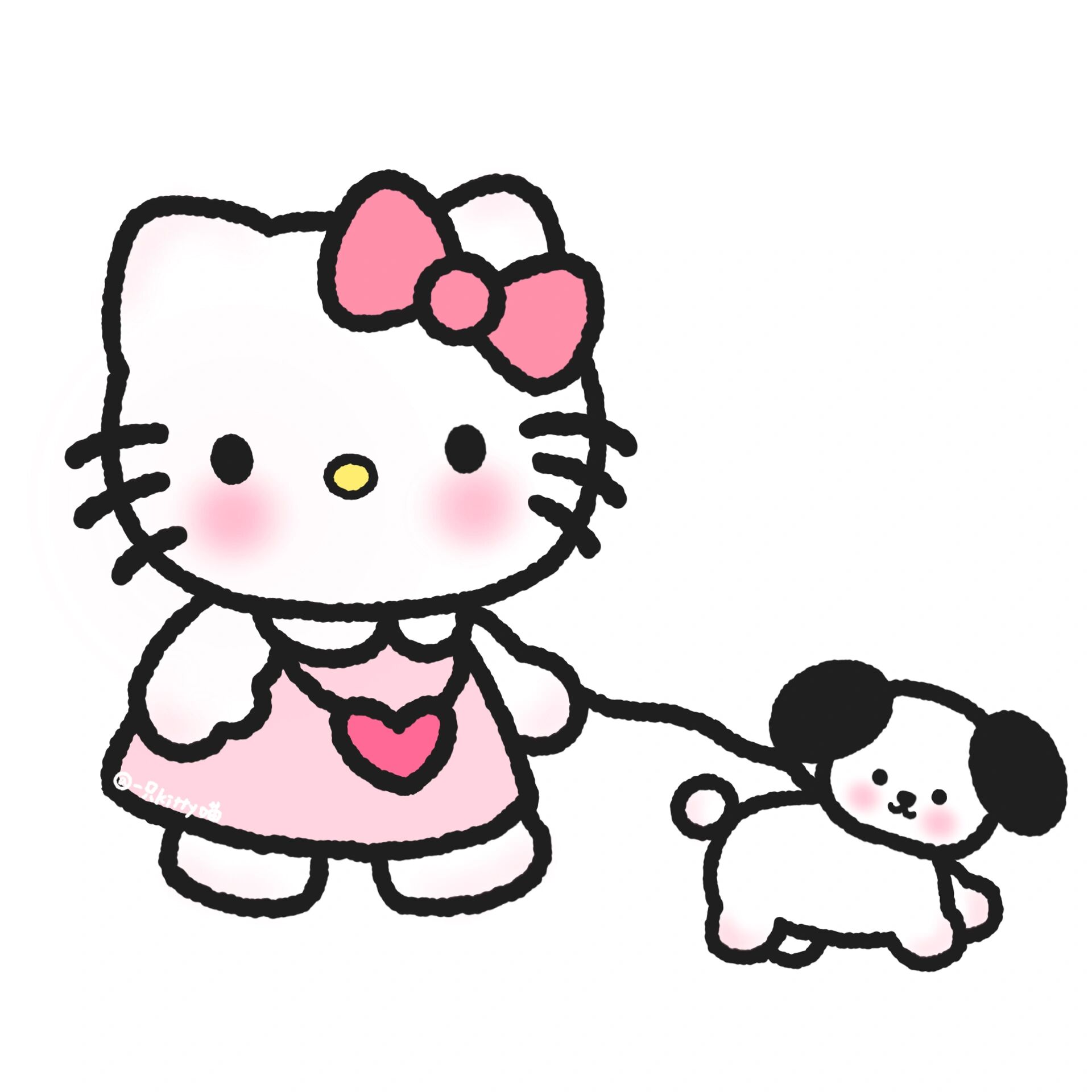 情头|kitty牵小狗💕