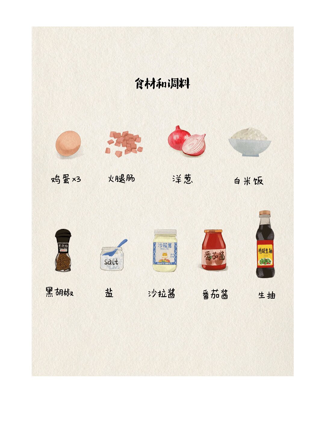 手绘菜谱96日式蛋包饭93