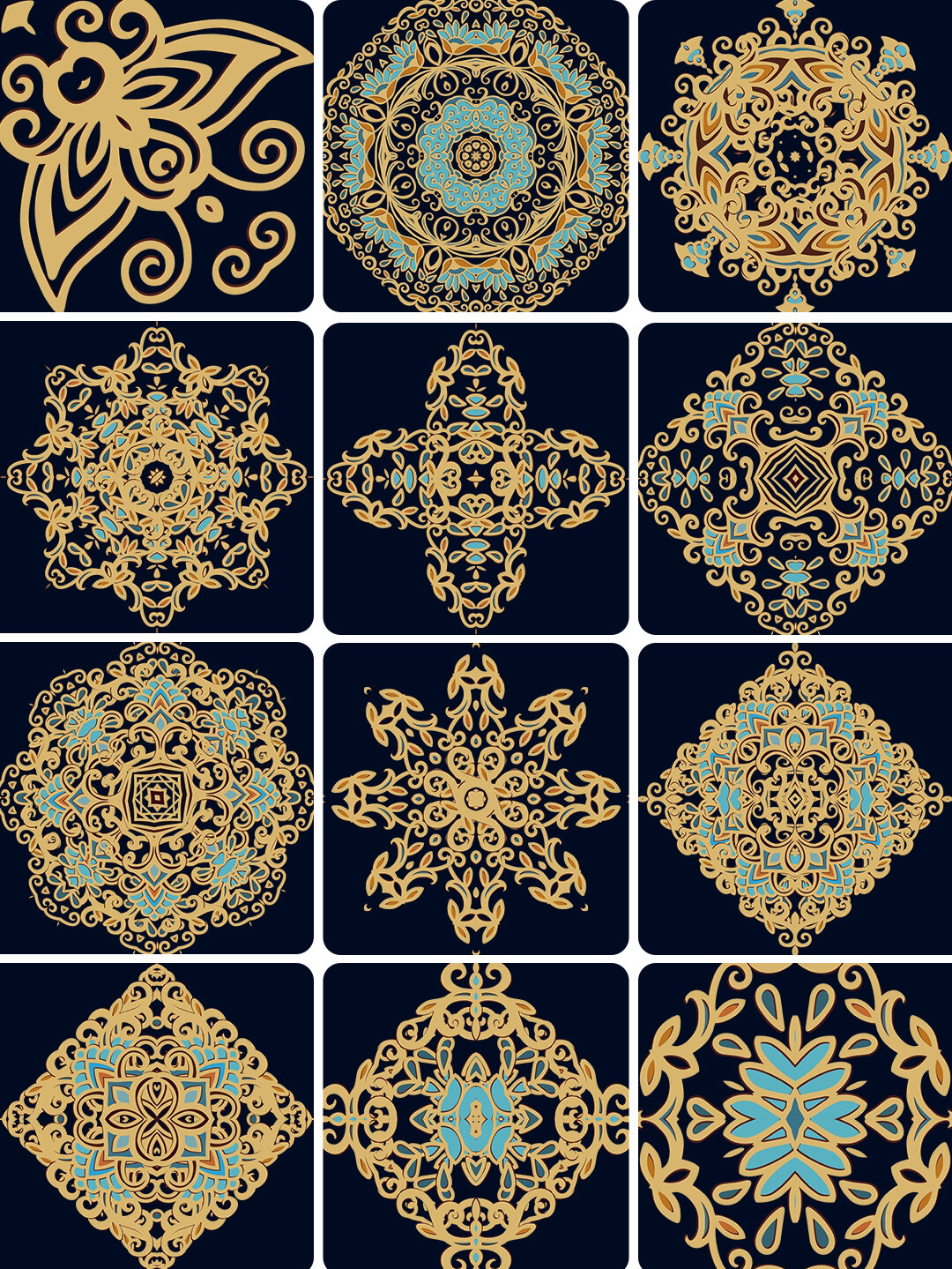 植物藤蔓花纹97传统民族风97png免扣素材