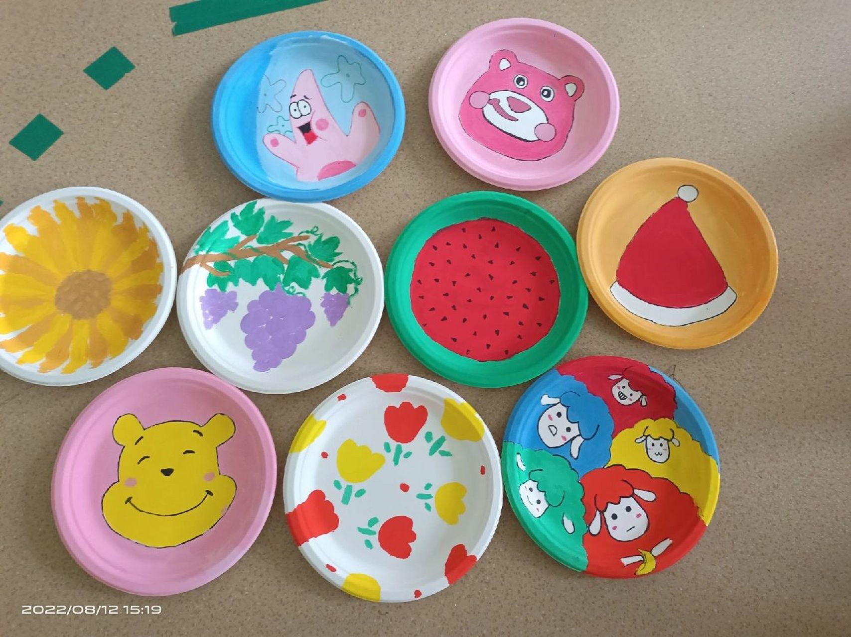 可可爱爱的盘子画  创意画