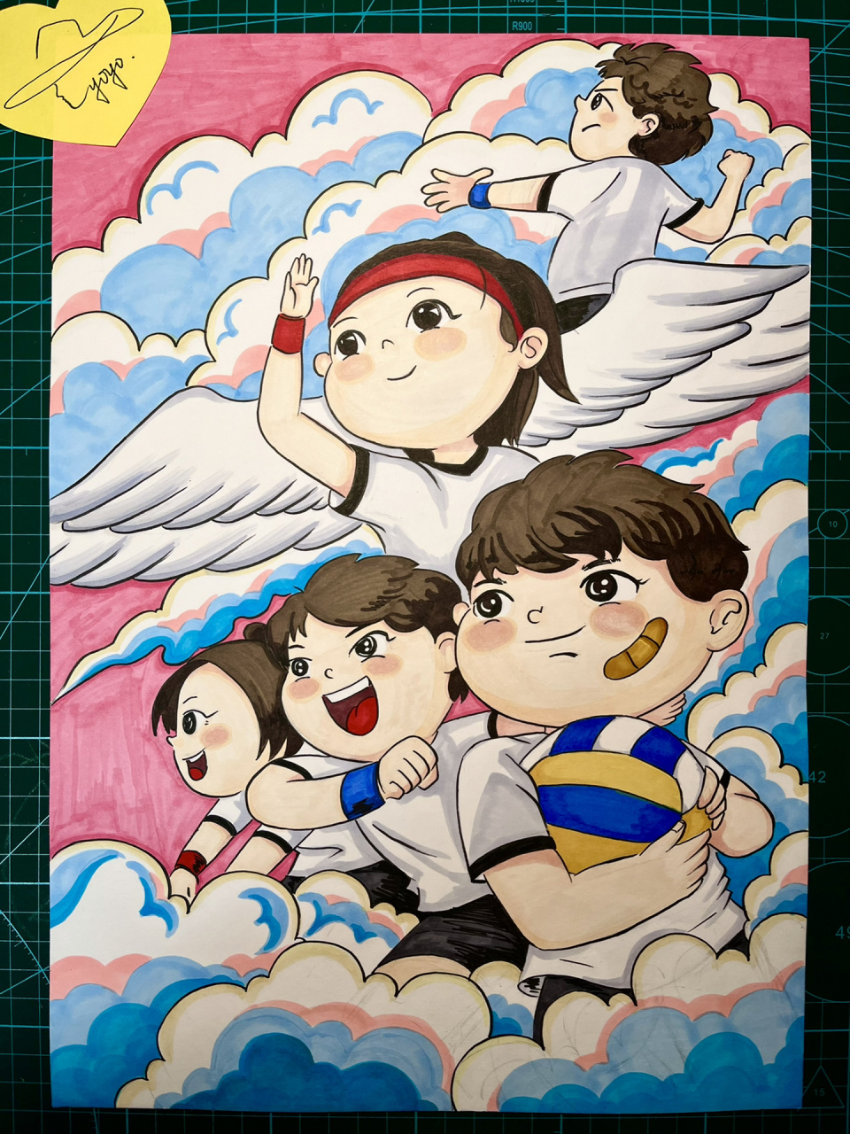 梦想起航少年强则国强恰同学少年马克笔绘画